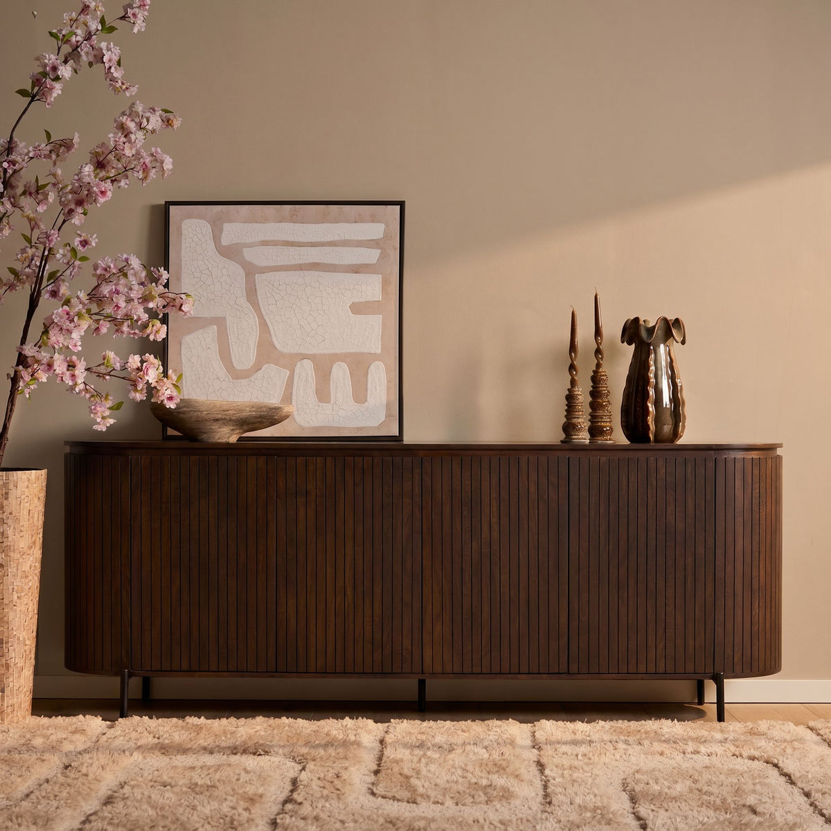 Dressoir Solana Bruin Mangohout 210 cm - STF