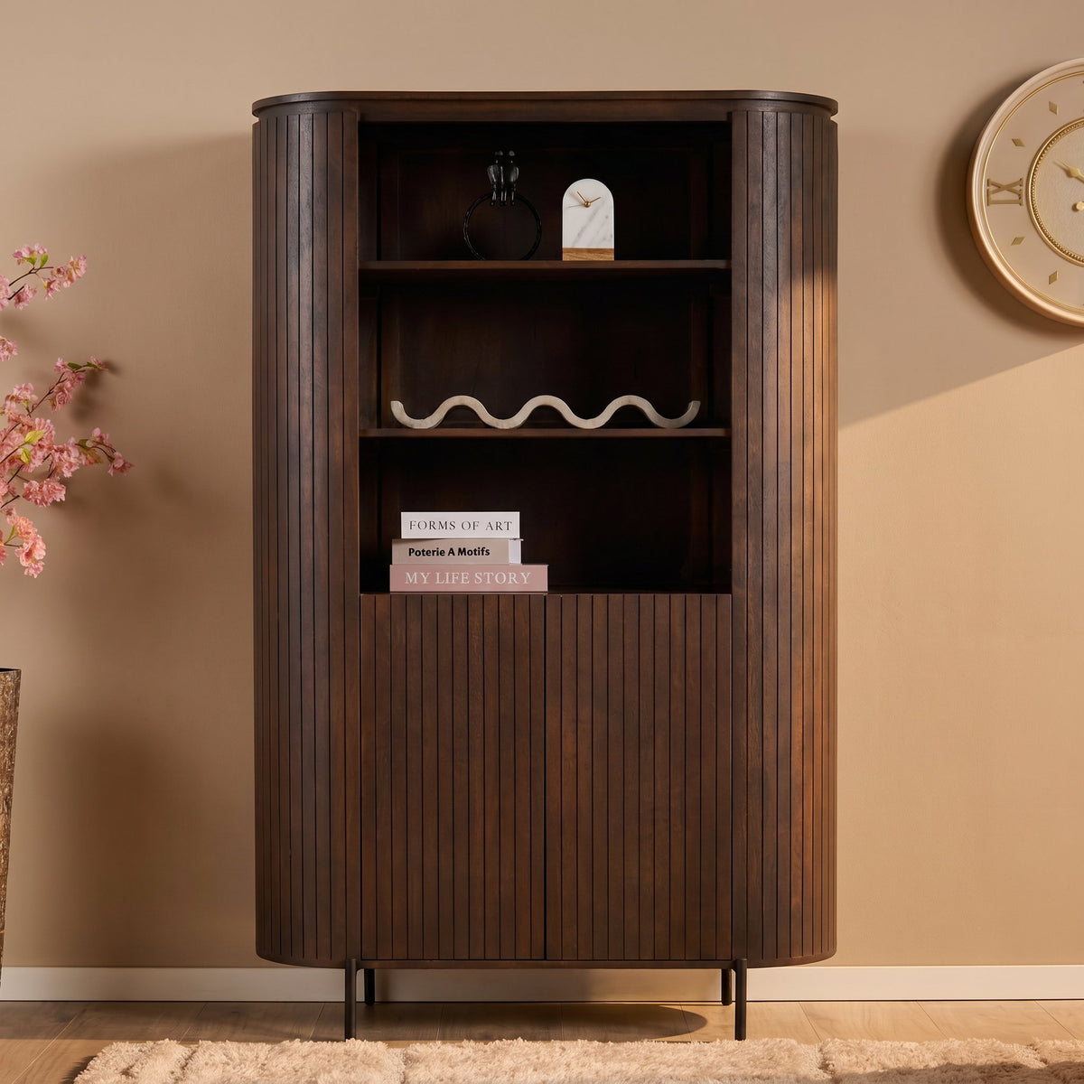 Bergkast Solana Bruin Mangohout 115 cm - STF