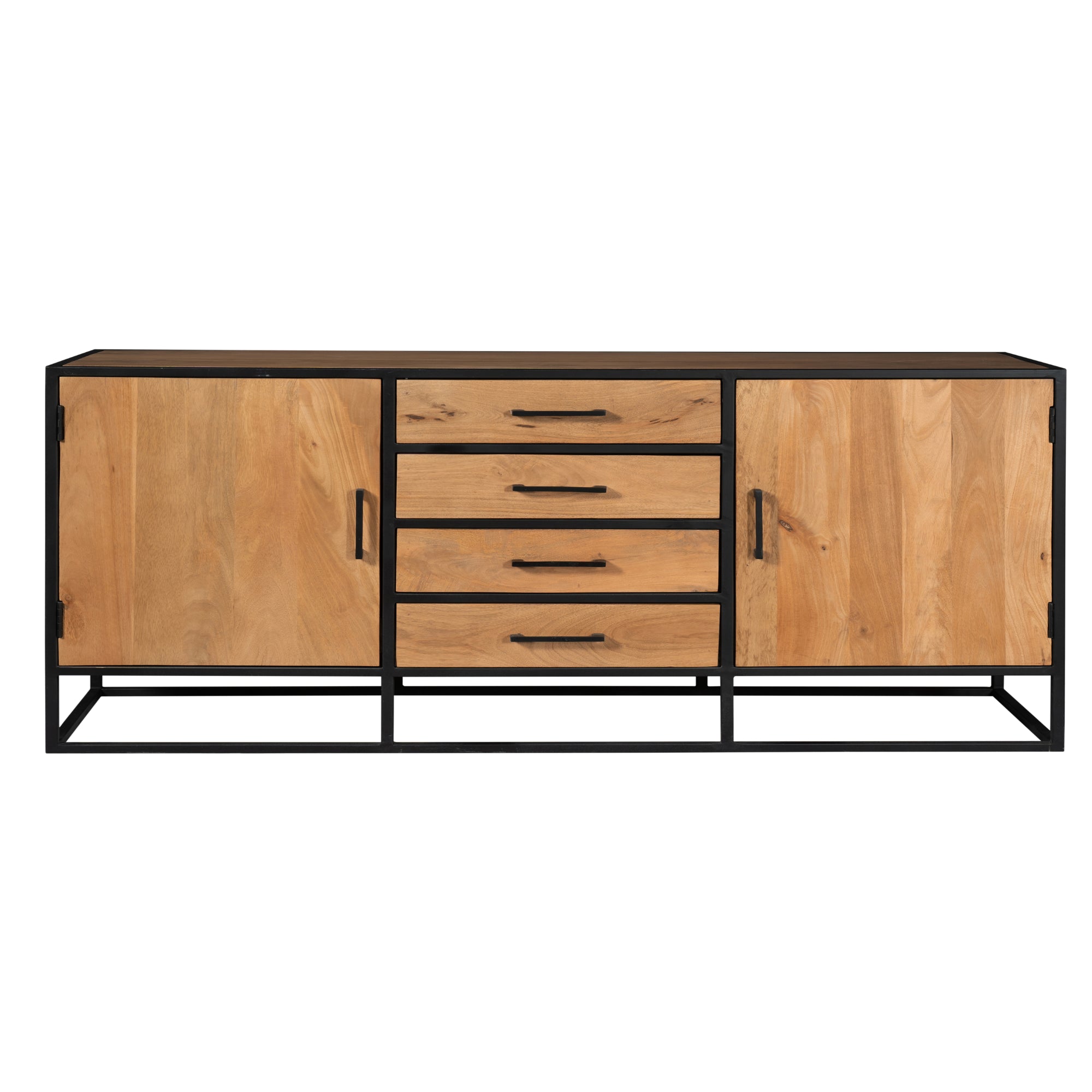 Dressoir Denver | Mangohout en staal | 210 cm  - STF