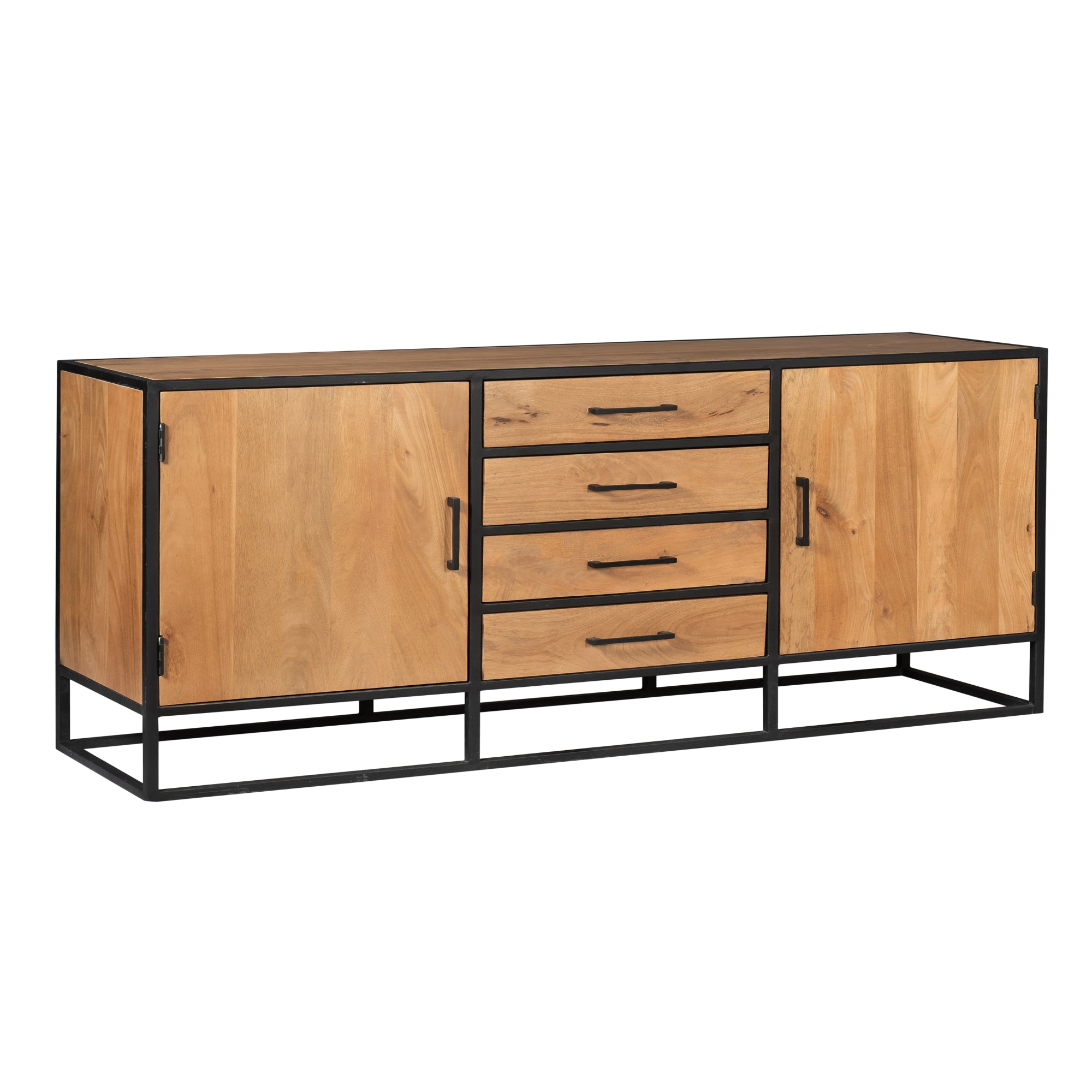 Dressoir Denver | Mangohout en staal | 210 cm  - STF