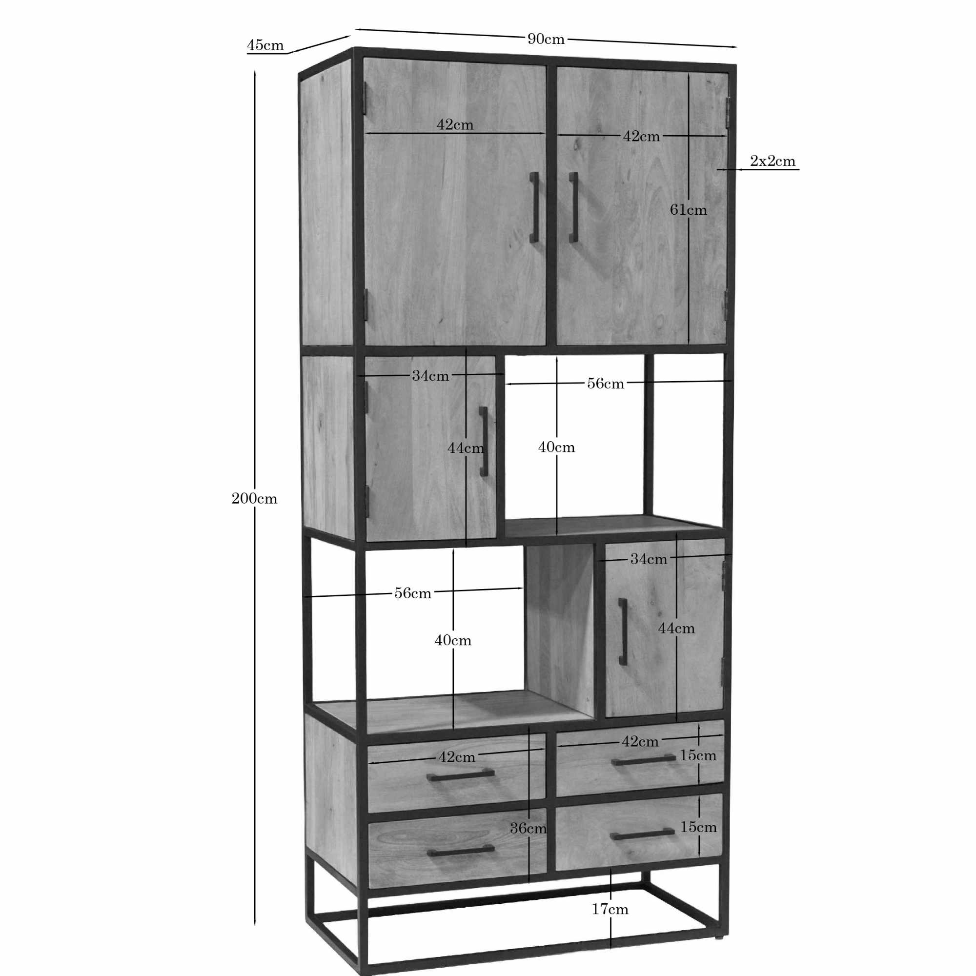 Boekenkast Dakota | 90 cm - STF