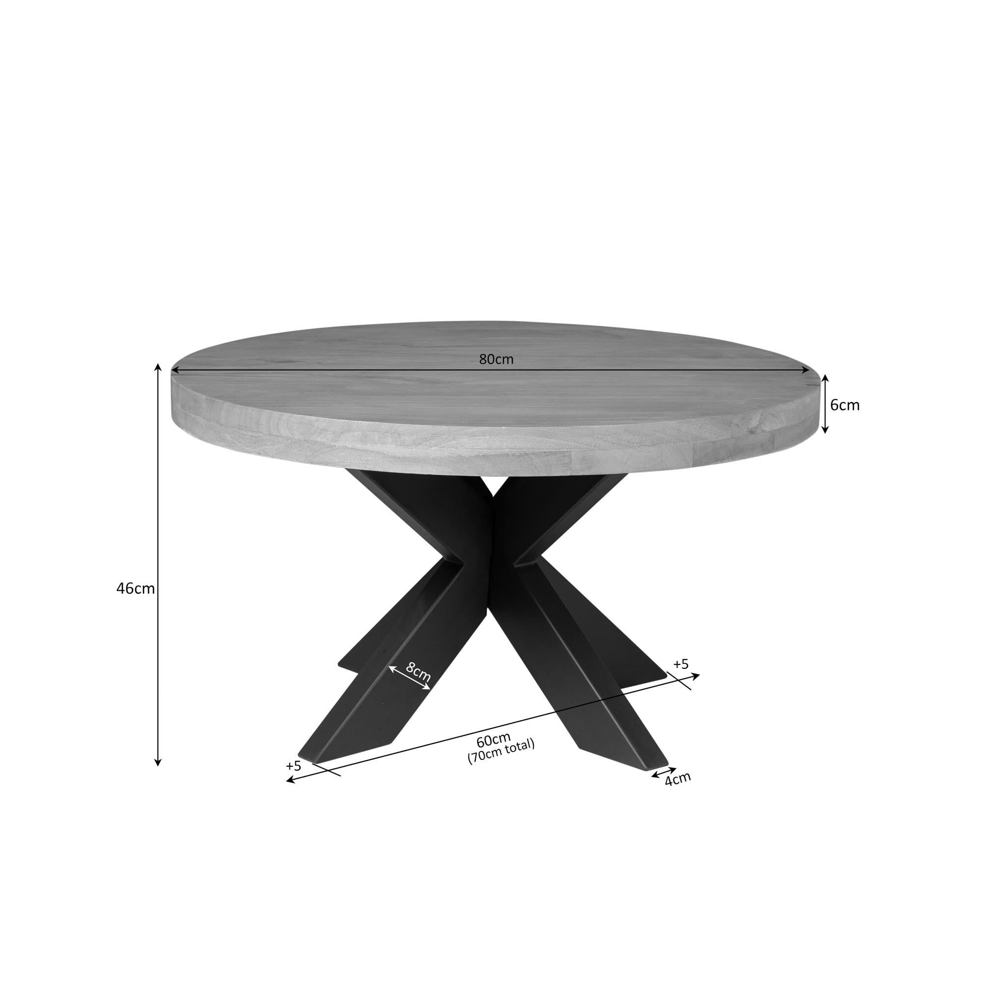 Salontafel Dakota | 80 cm | Rond - STF