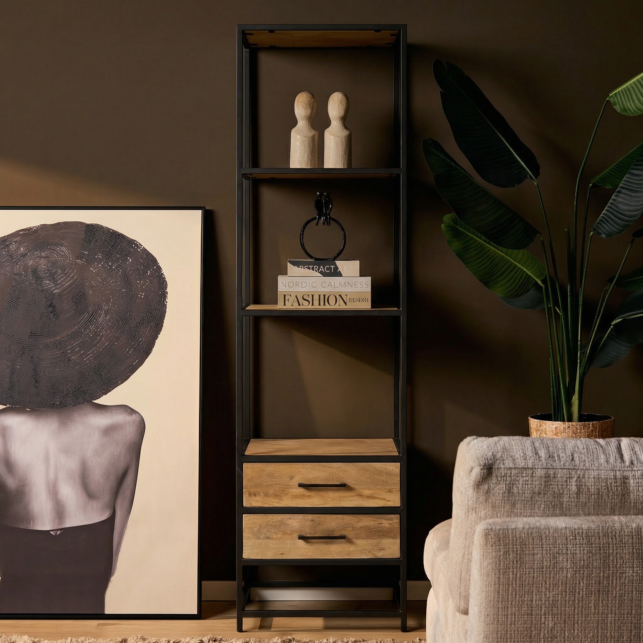 Boekenkast Dakota 2 lades | 55 cm - STF