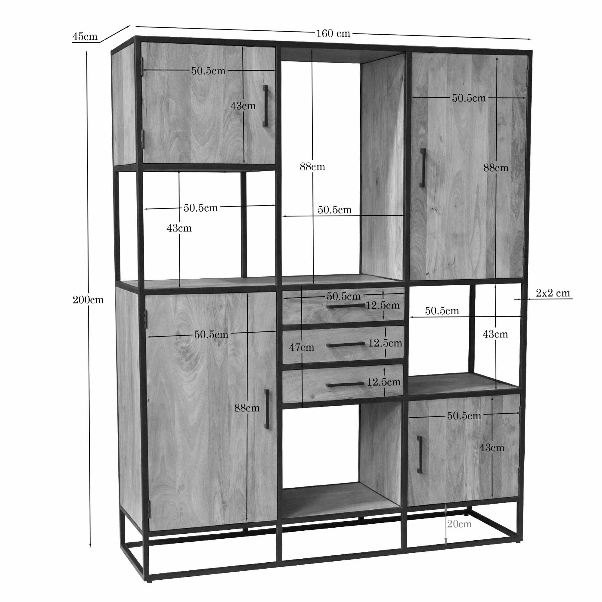 Boekenkast Dakota Supreme XXL | 160 cm - STF