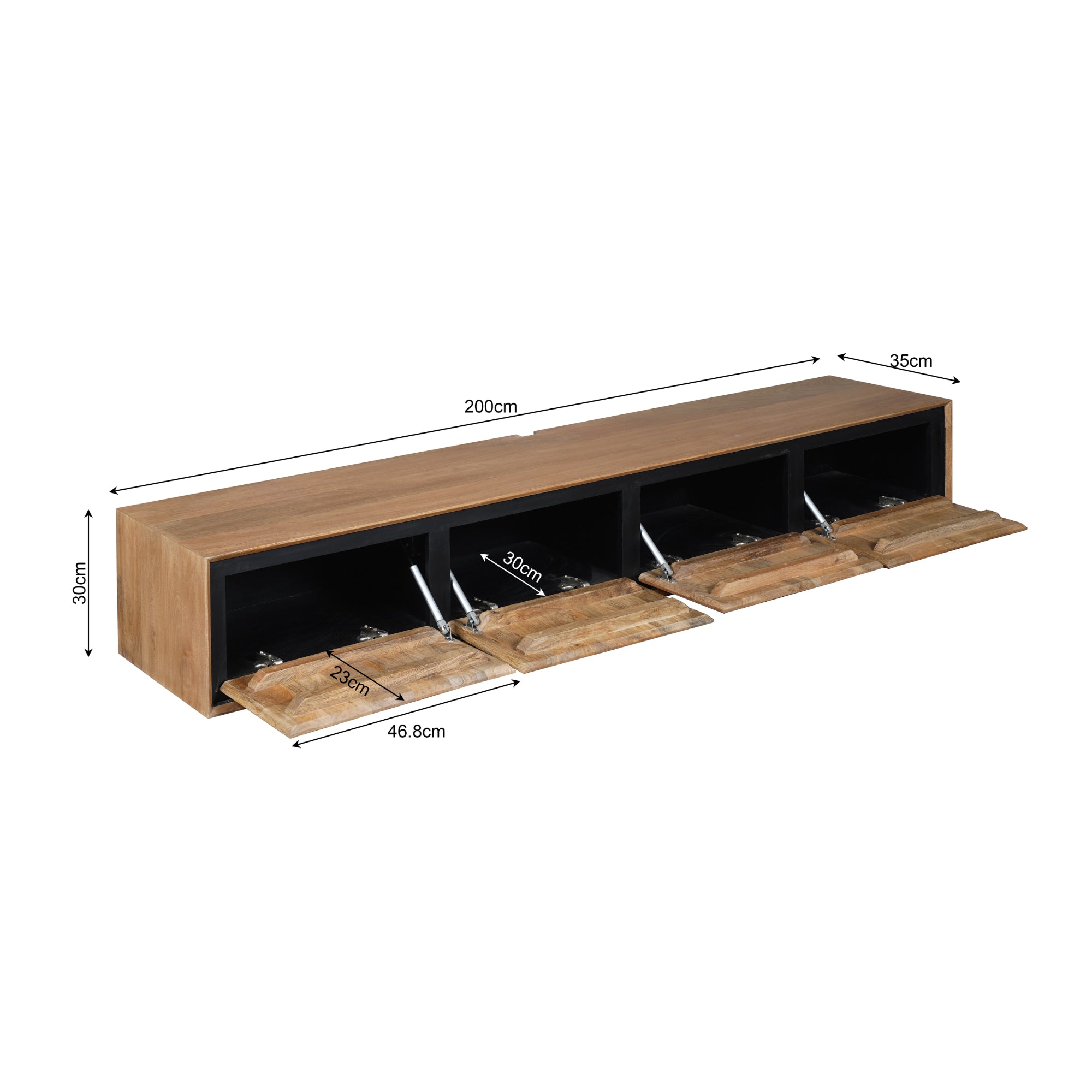 Zwevend tv-meubel RichWood | 200 cm - SF