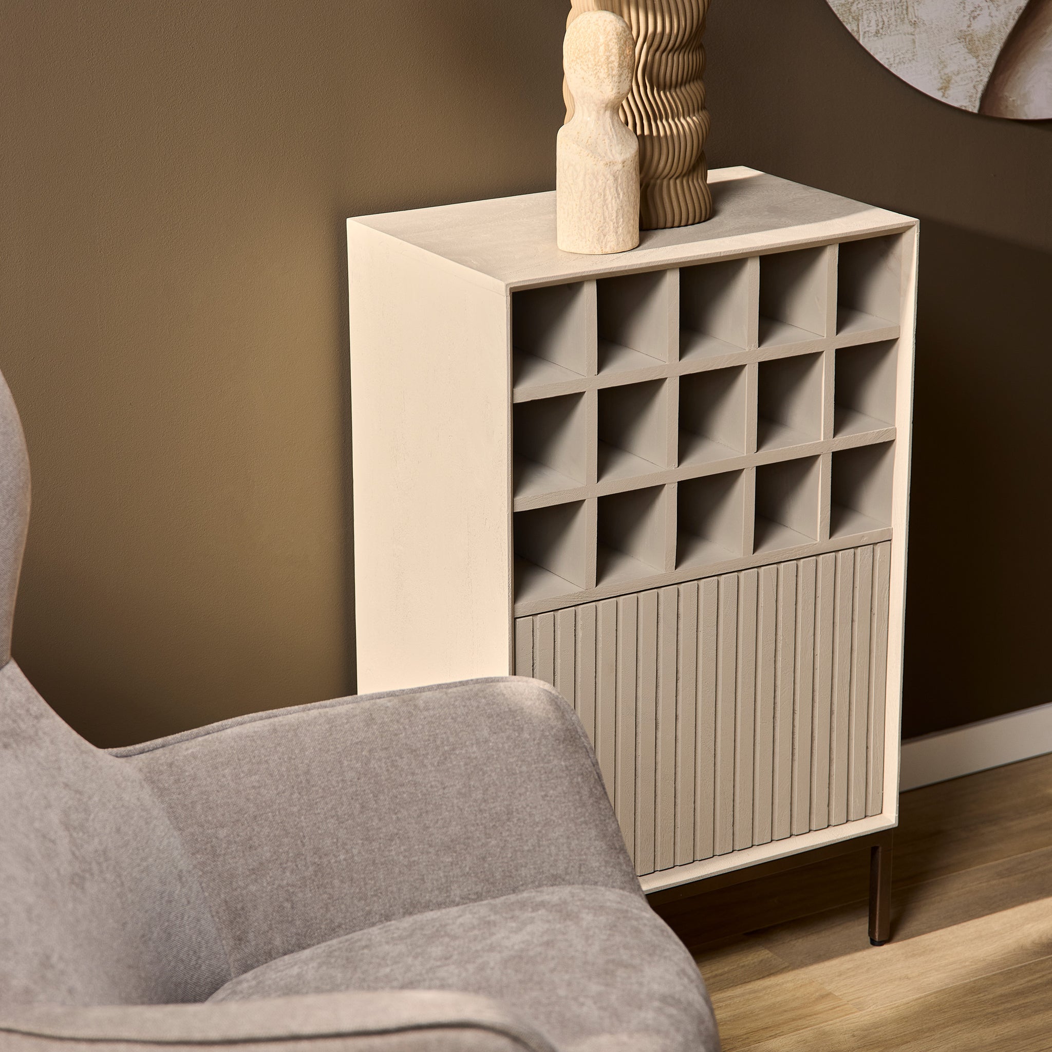 Wijnkast Madison Zand | 55 cm - STF