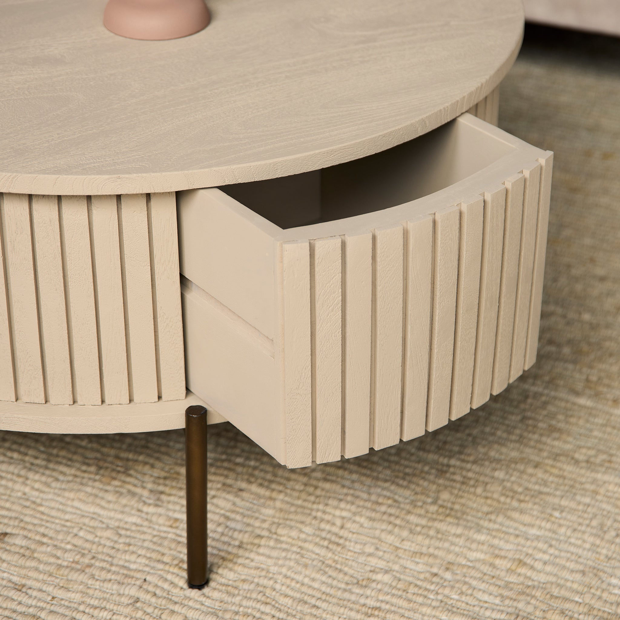 Salontafel Madison Zand | 80 cm | Rond - STF