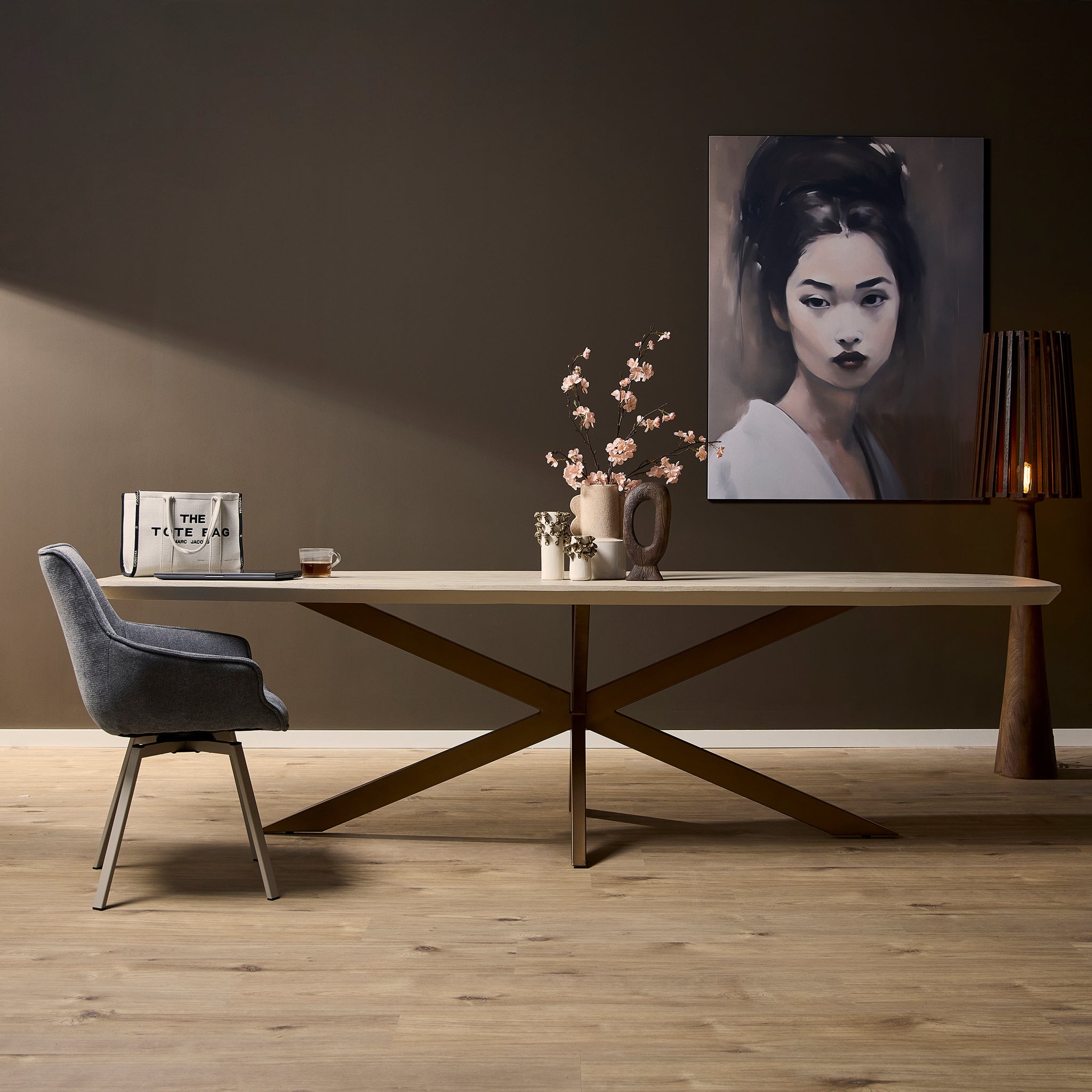 Deens ovale eettafel Madison Zand Mangohout 280 cm - STF