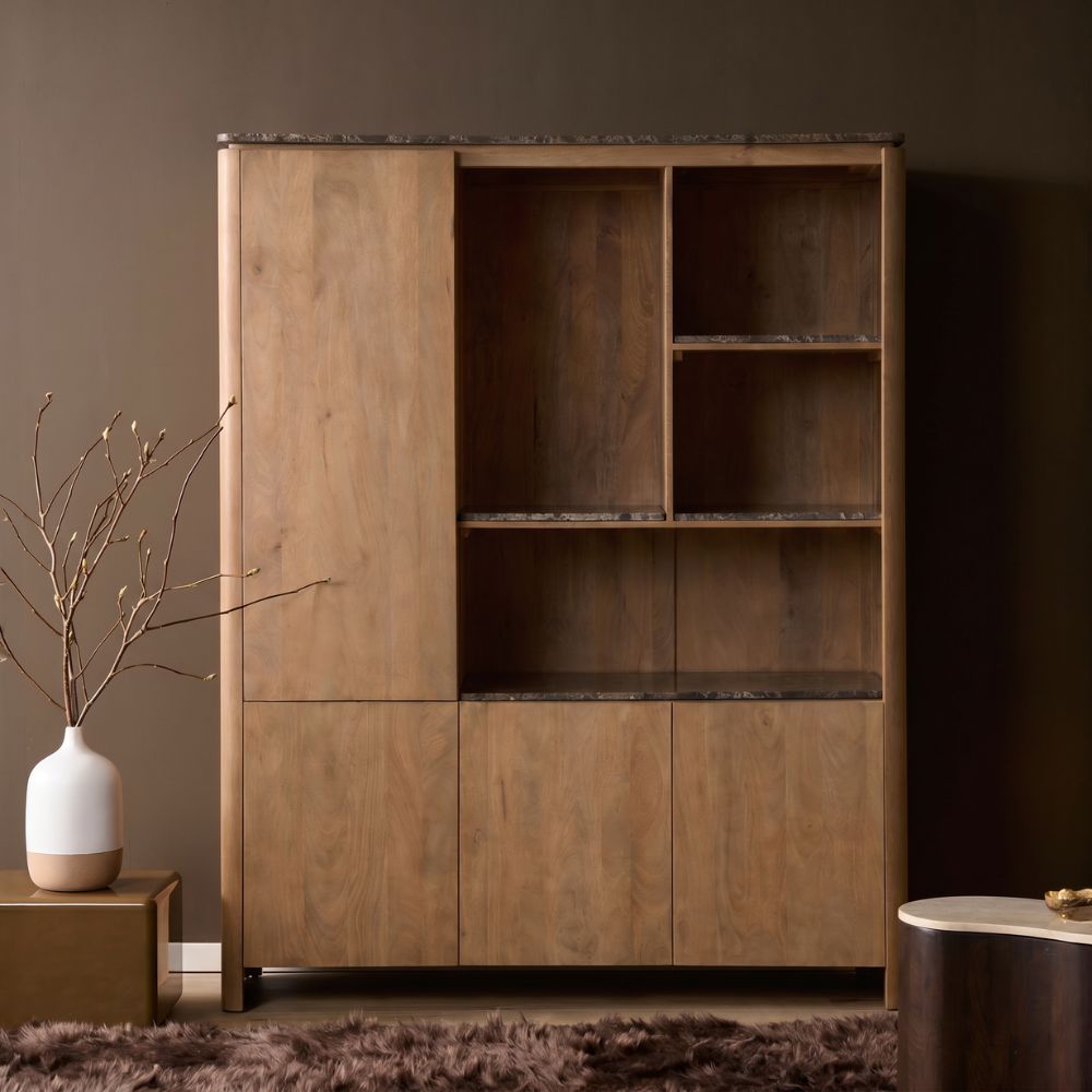 Bergkast XL Dallas Naturel 160 Mangohout - STF