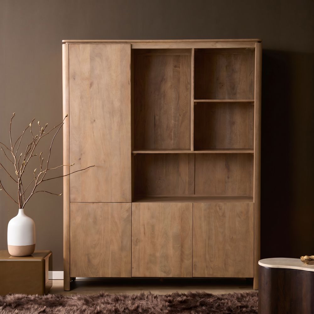 Bergkast XL Dallas Naturel 160 Mangohout - STF
