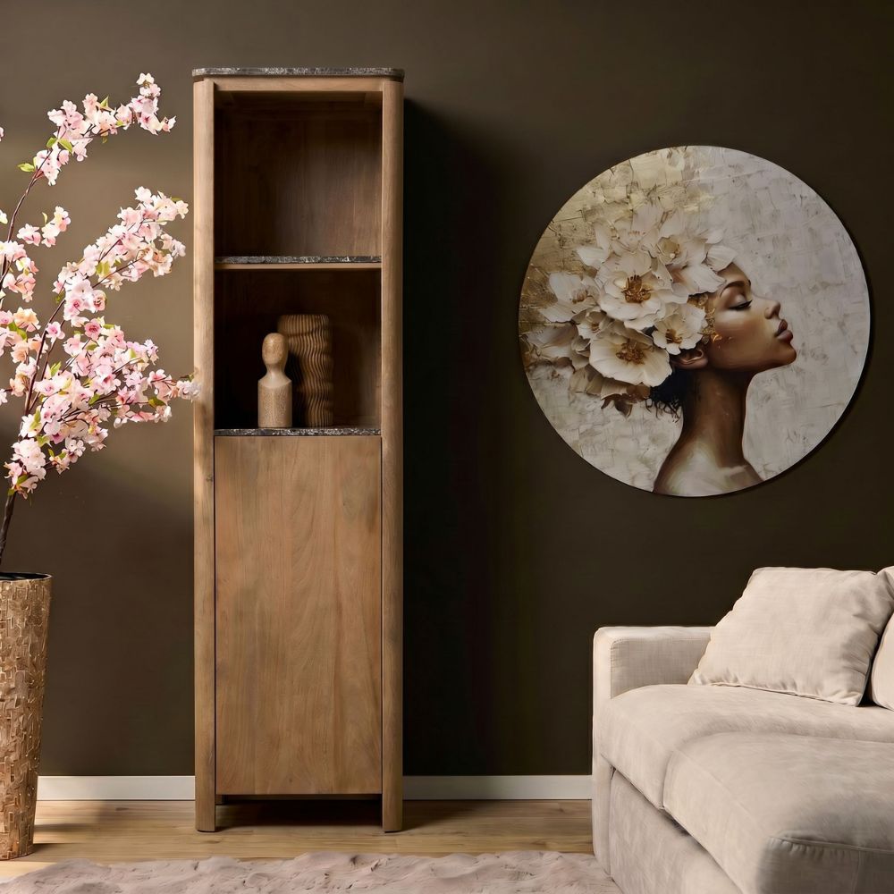 Boekenkast Dallas Naturel 55 Mangohout - STF