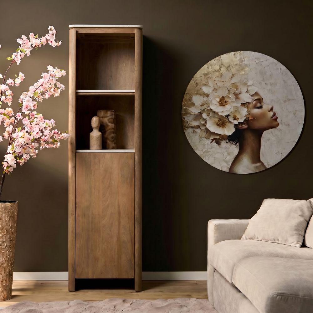 Boekenkast Dallas Naturel 55 Mangohout - STF