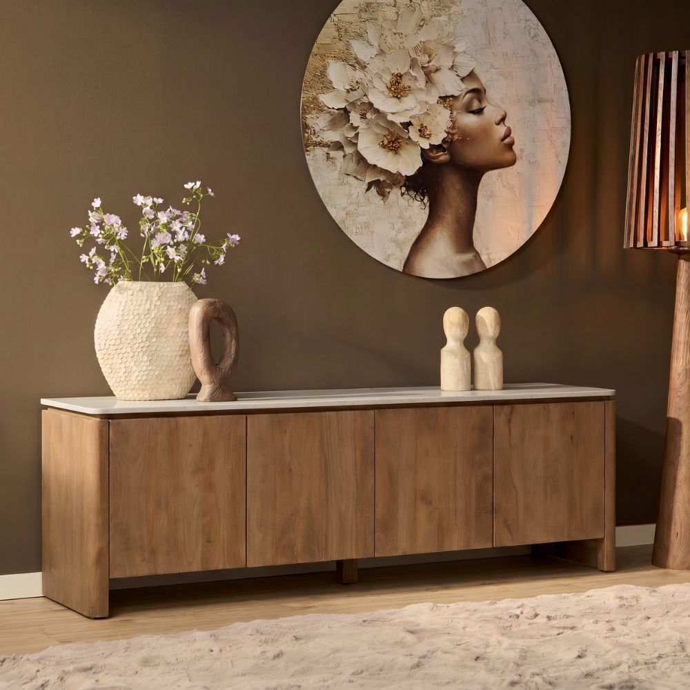 tv-meubel Dallas naturel 210 mangohout - STF