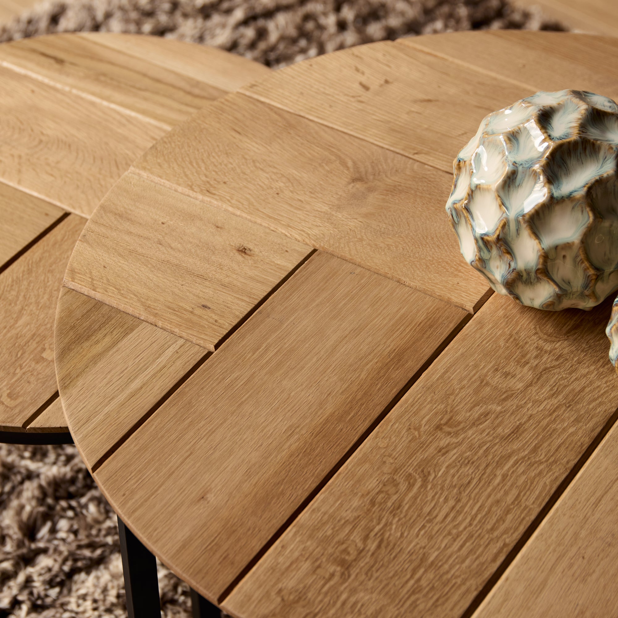 Salontafel Otik Naturel eiken | 70 cm | set van 2 - STF