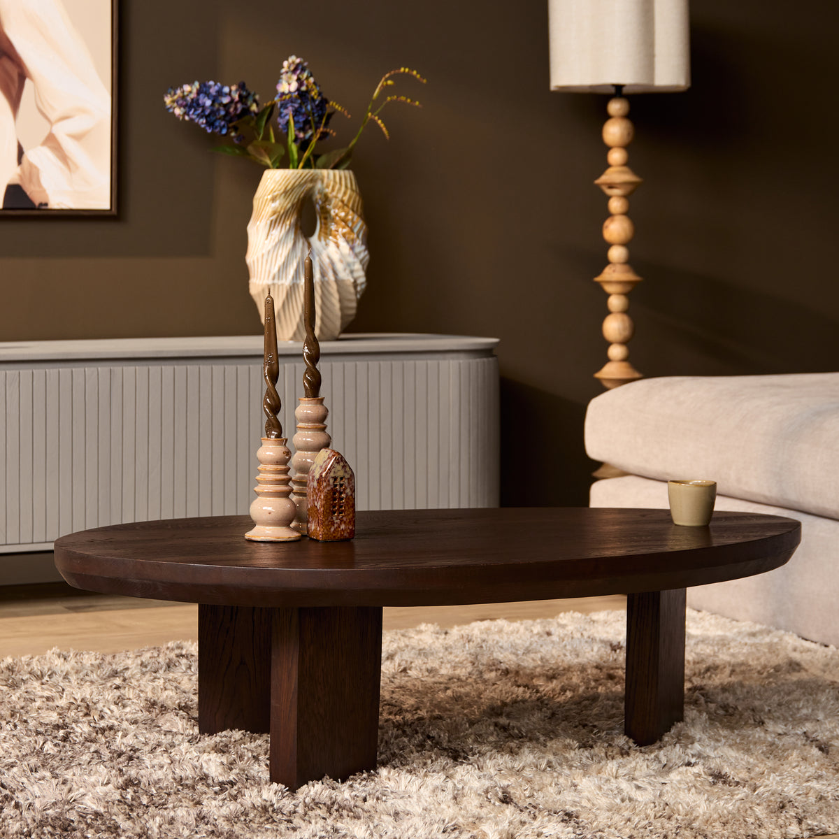 Salontafel Zillah | 130 cm | Eikenbruin - STF