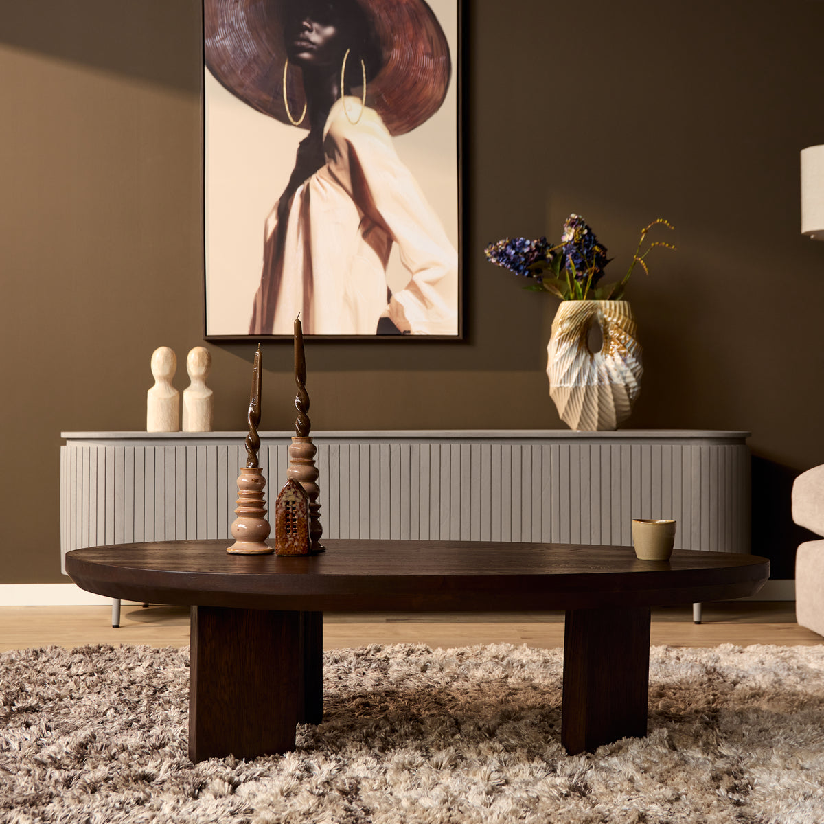 Salontafel Zillah | 130 cm | Eikenbruin - STF