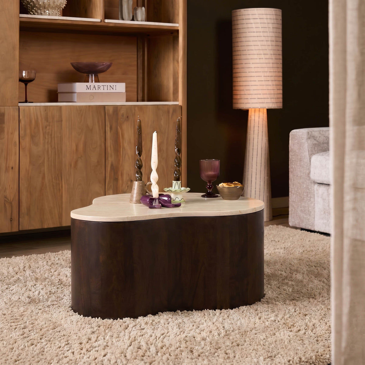 Salontafel Lovi | 77 cm | bruin - STF