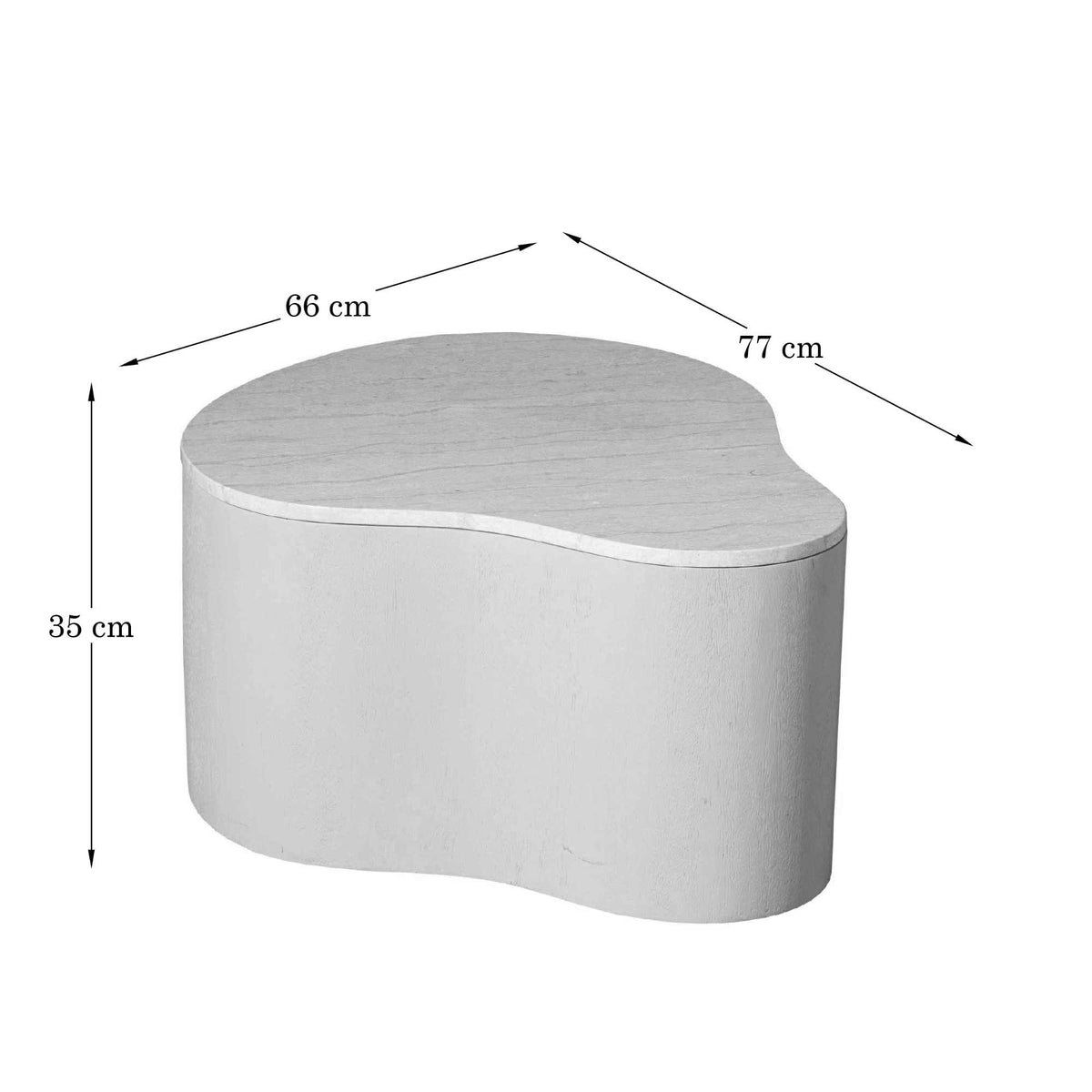 Salontafel Lovi | 77 cm | bruin - STF