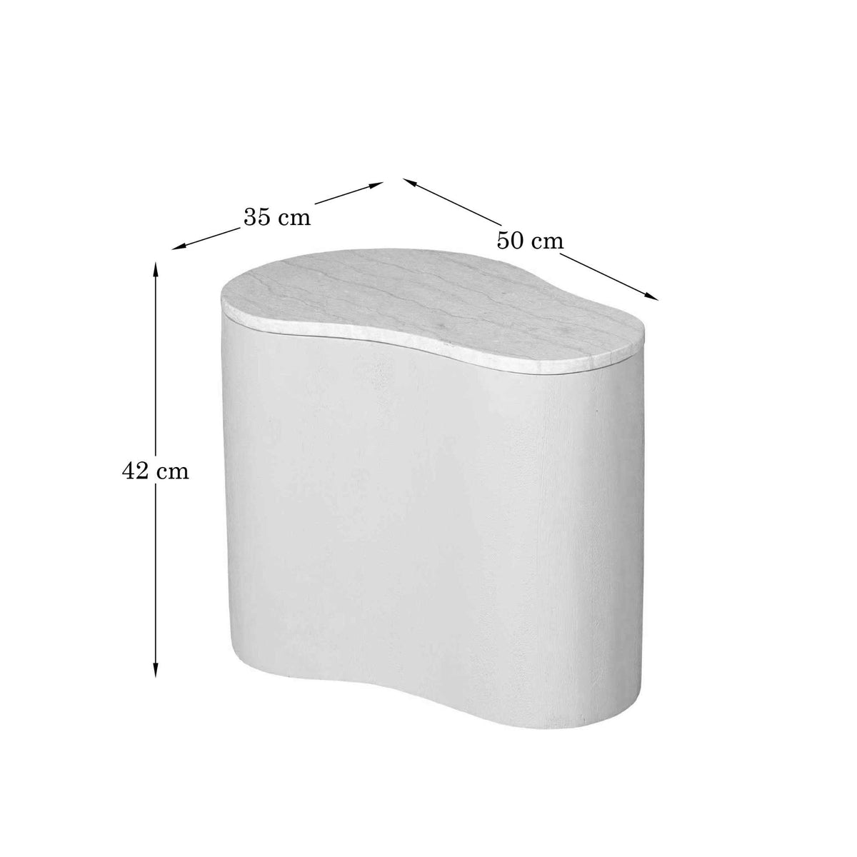 Salontafel Lovi | 50 cm | Bruin - STF