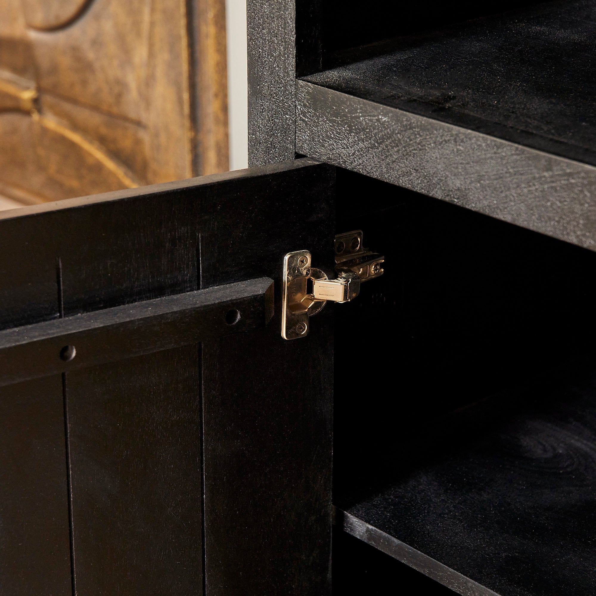 Bergkast Brussel Zwart | 5 vakken - 2 deuren