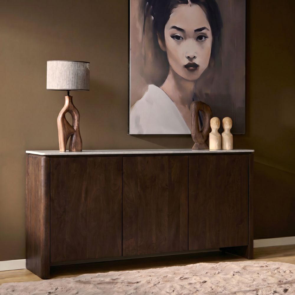 Dressoir Dallas bruin 165 mangohout - STF