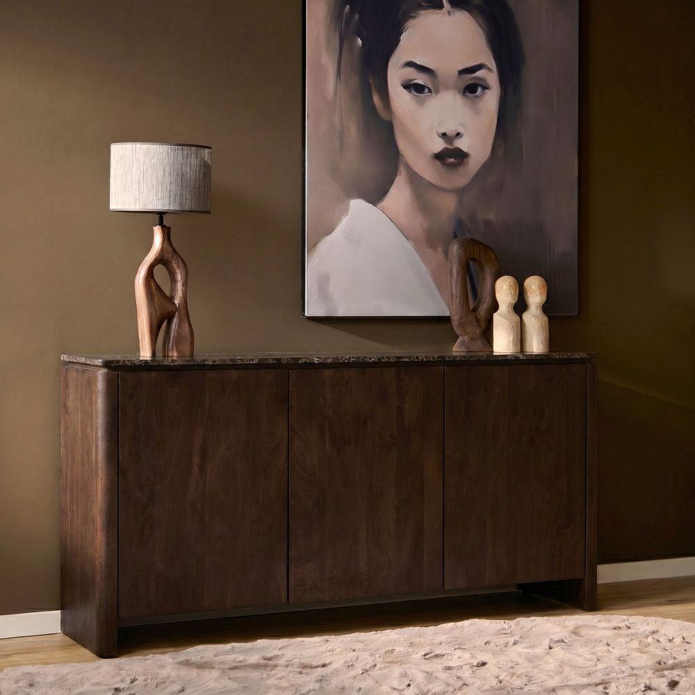 Dressoir Dallas bruin 165 mangohout - STF