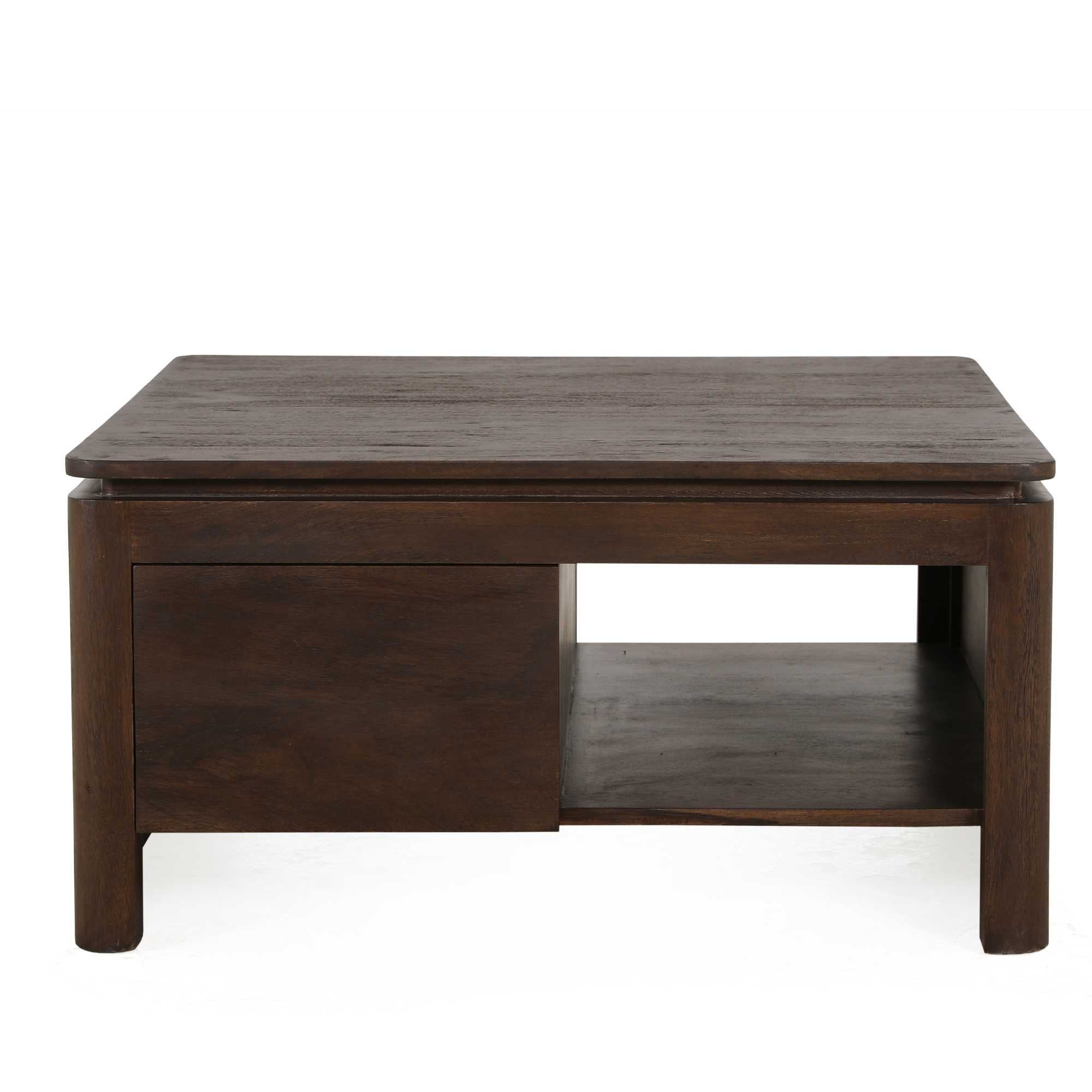 Vierkante salontafel Dallas bruin 80 mangohout - STF