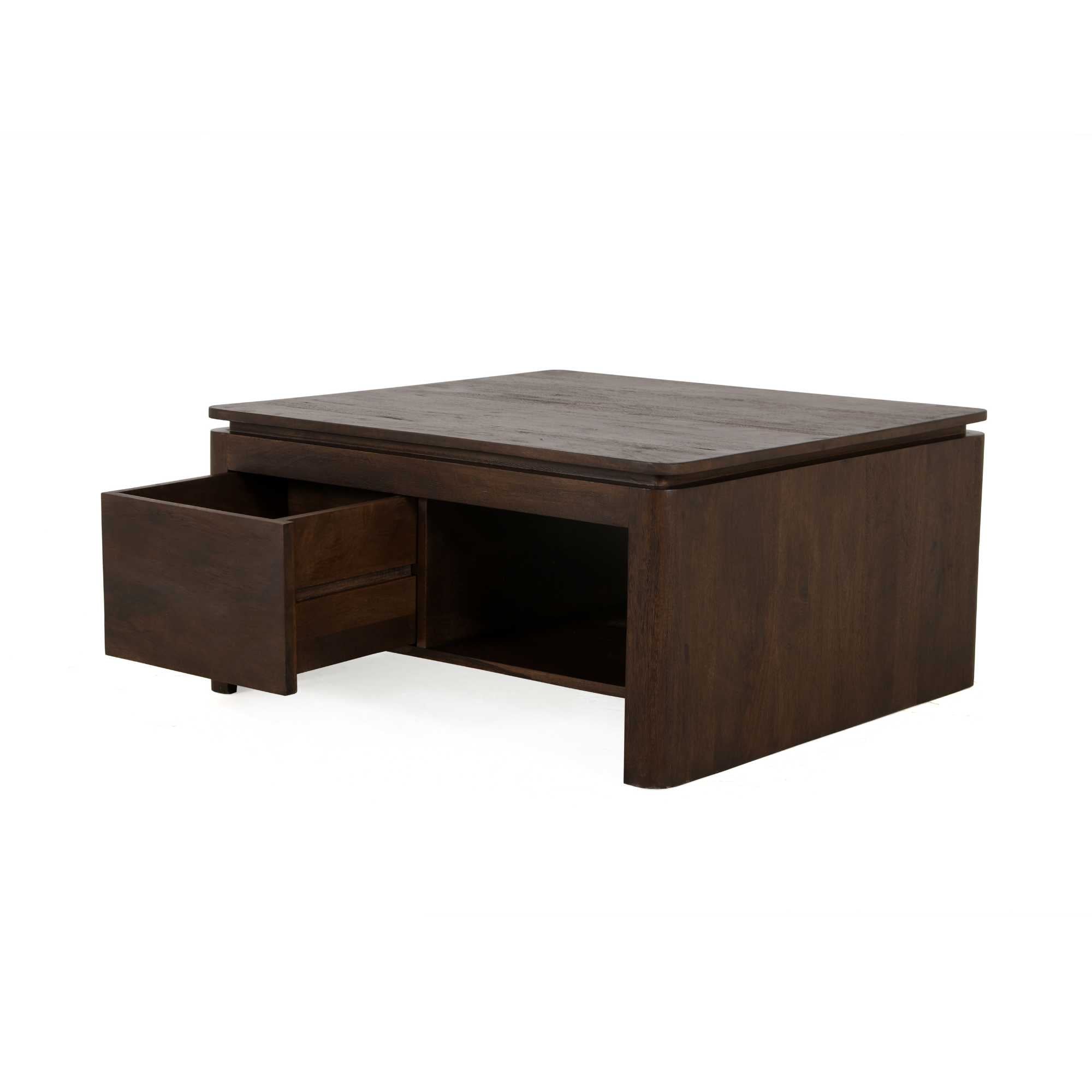 Vierkante salontafel Dallas bruin 80 mangohout - STF