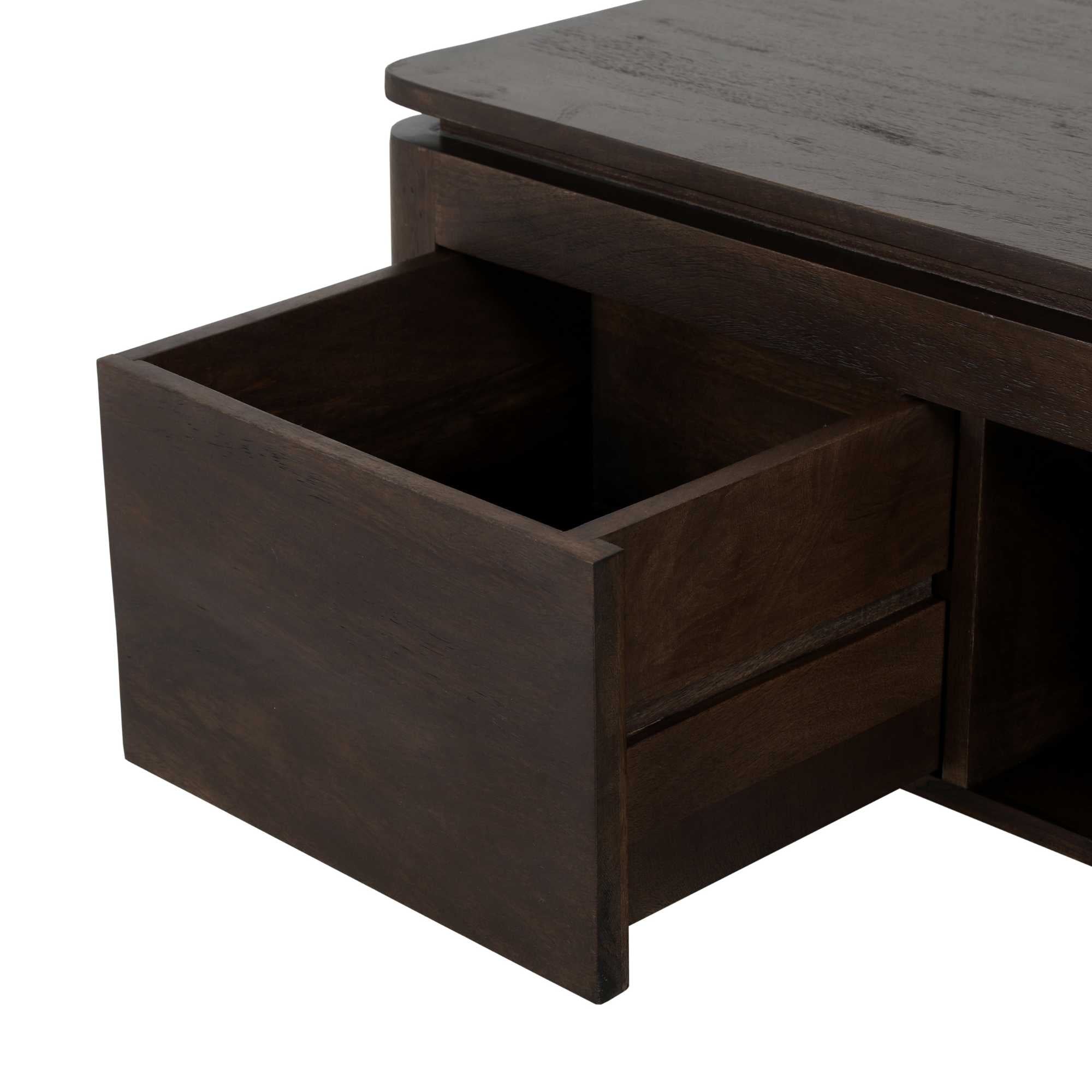 Vierkante salontafel Dallas bruin 80 mangohout - STF