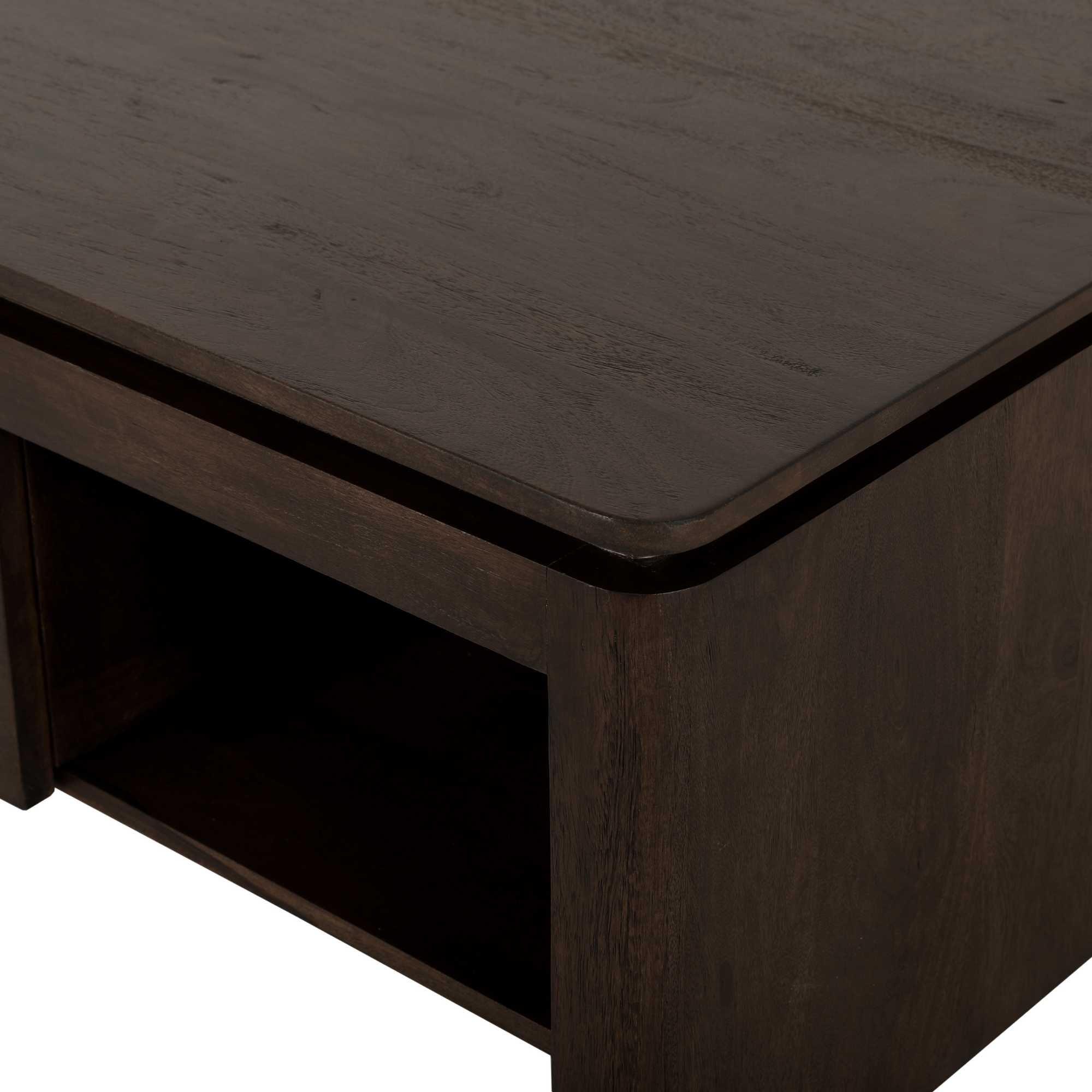 Vierkante salontafel Dallas bruin 80 mangohout - STF