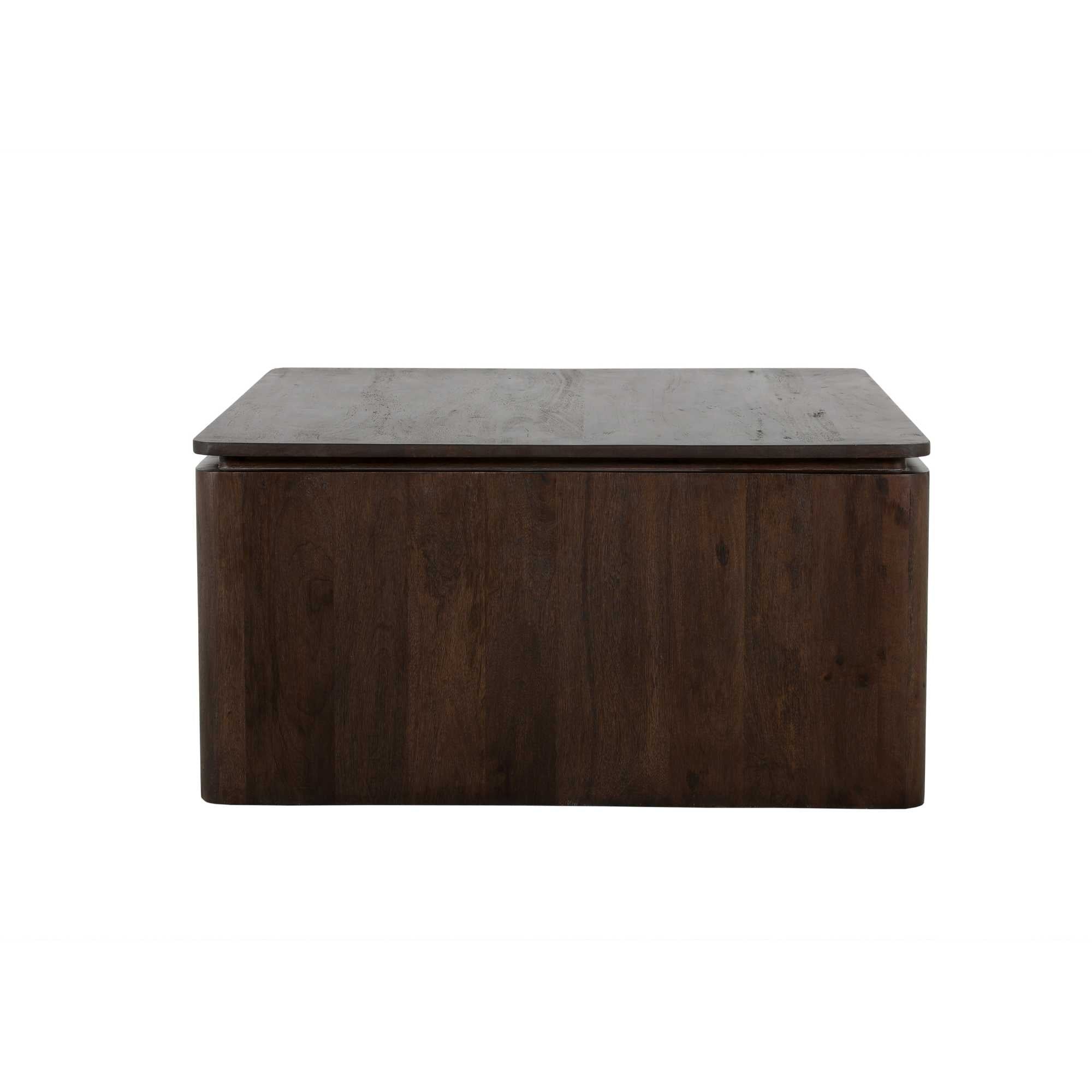 Vierkante salontafel Dallas bruin 80 mangohout - STF