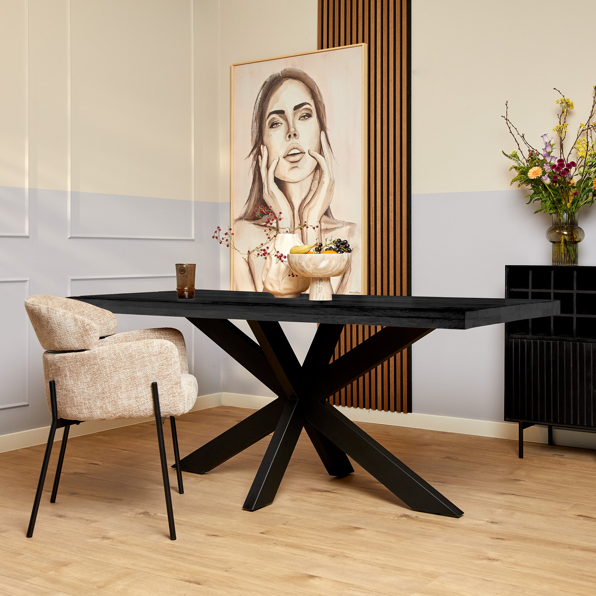 Eettafel Denver Zwart | Rechthoek | 300 cm - STF