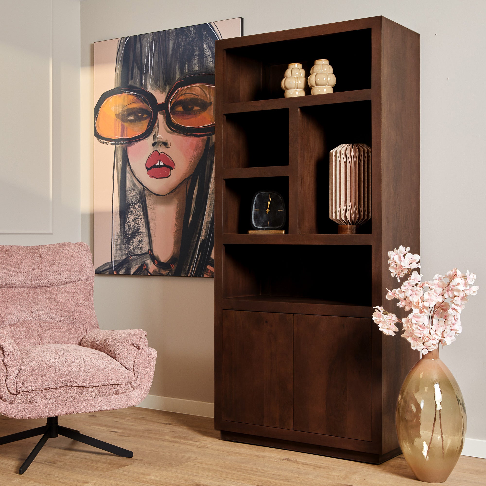 Armoire de rangement Bruxelles marron | 90 cm - STF