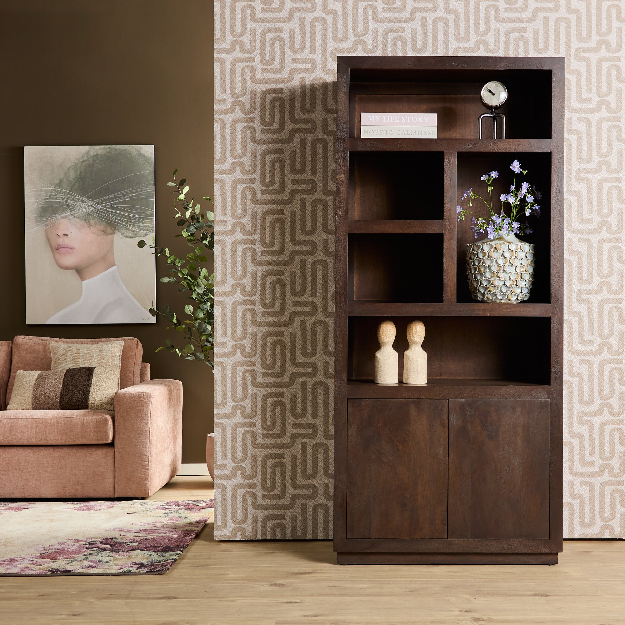 Armoire de rangement Bruxelles marron | 90 cm - STF