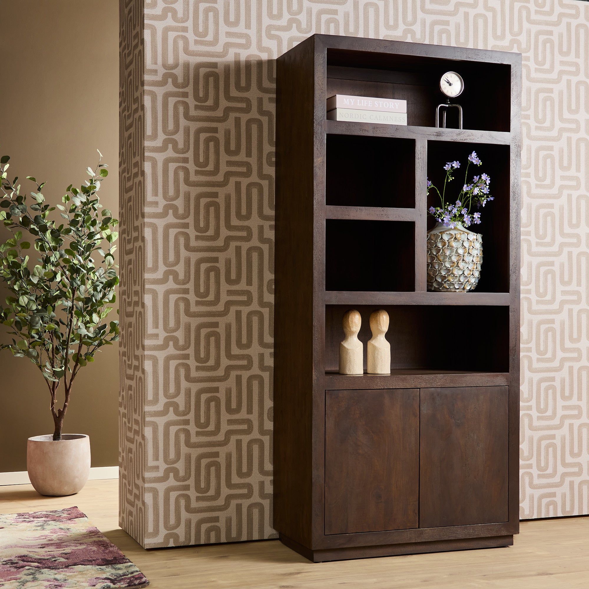 Armoire de rangement Bruxelles marron | 90 cm - STF