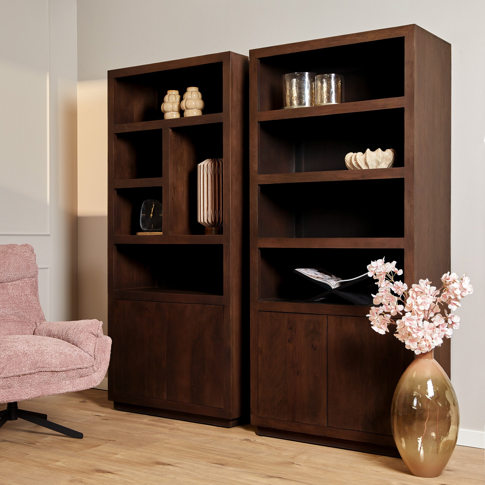 Boekenkast Brussel Bruin | 90 cm - STF