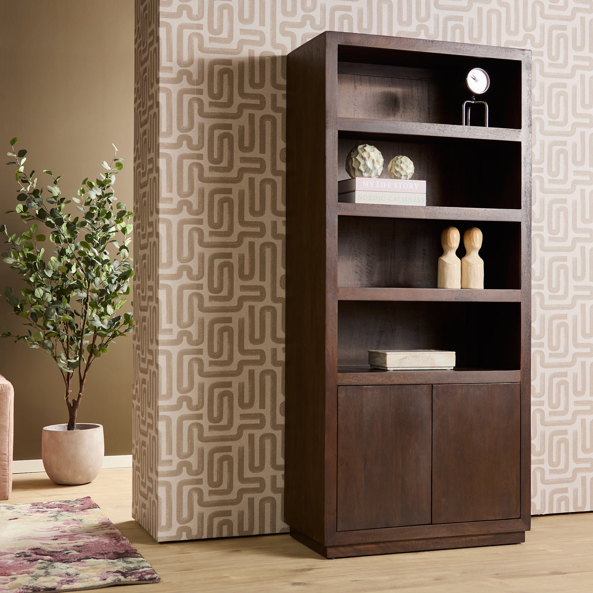 Boekenkast Brussel Bruin | 90 cm - STF