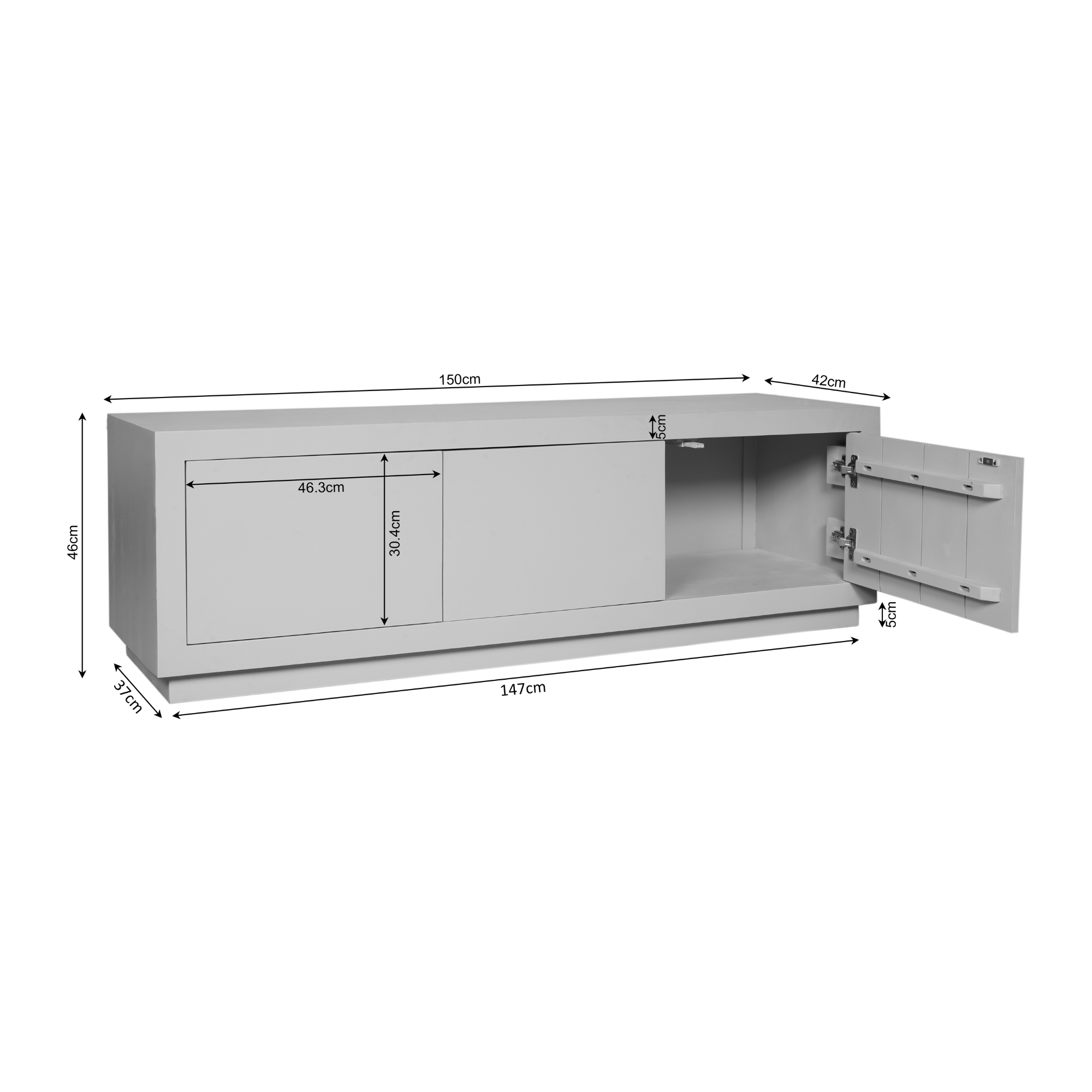 Tv-meubel Brussel Bruin | 150 cm - STF