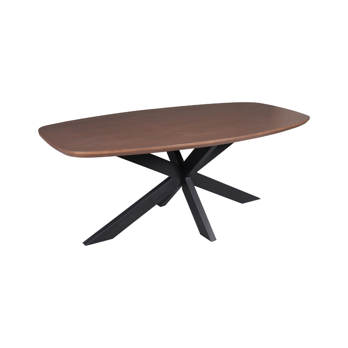 Eettafel Madison Walnoot | 280 cm | Deens Ovaal | Poot Zwart - STF