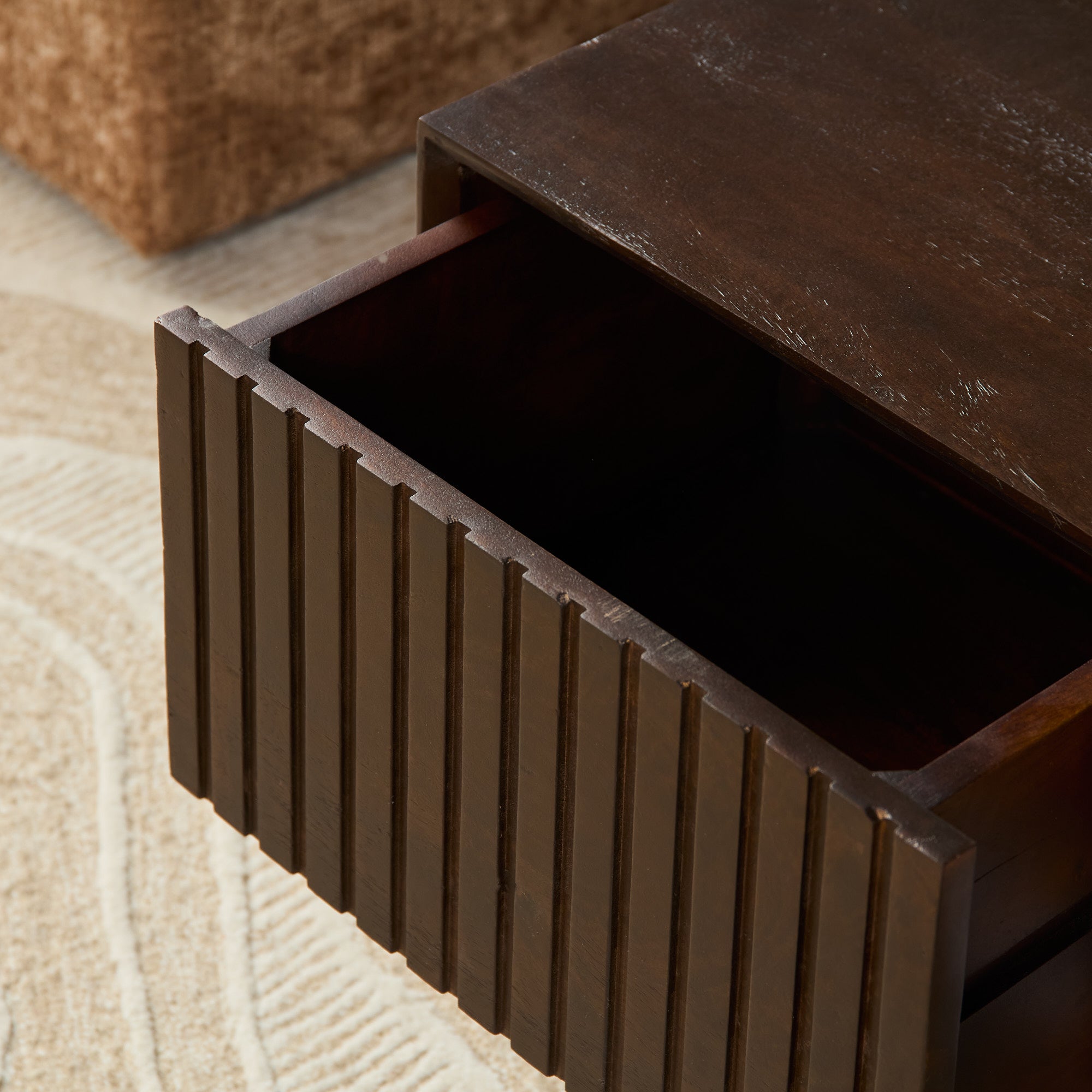 Table basse Madison Brune | 80 cm | Carrée - STF