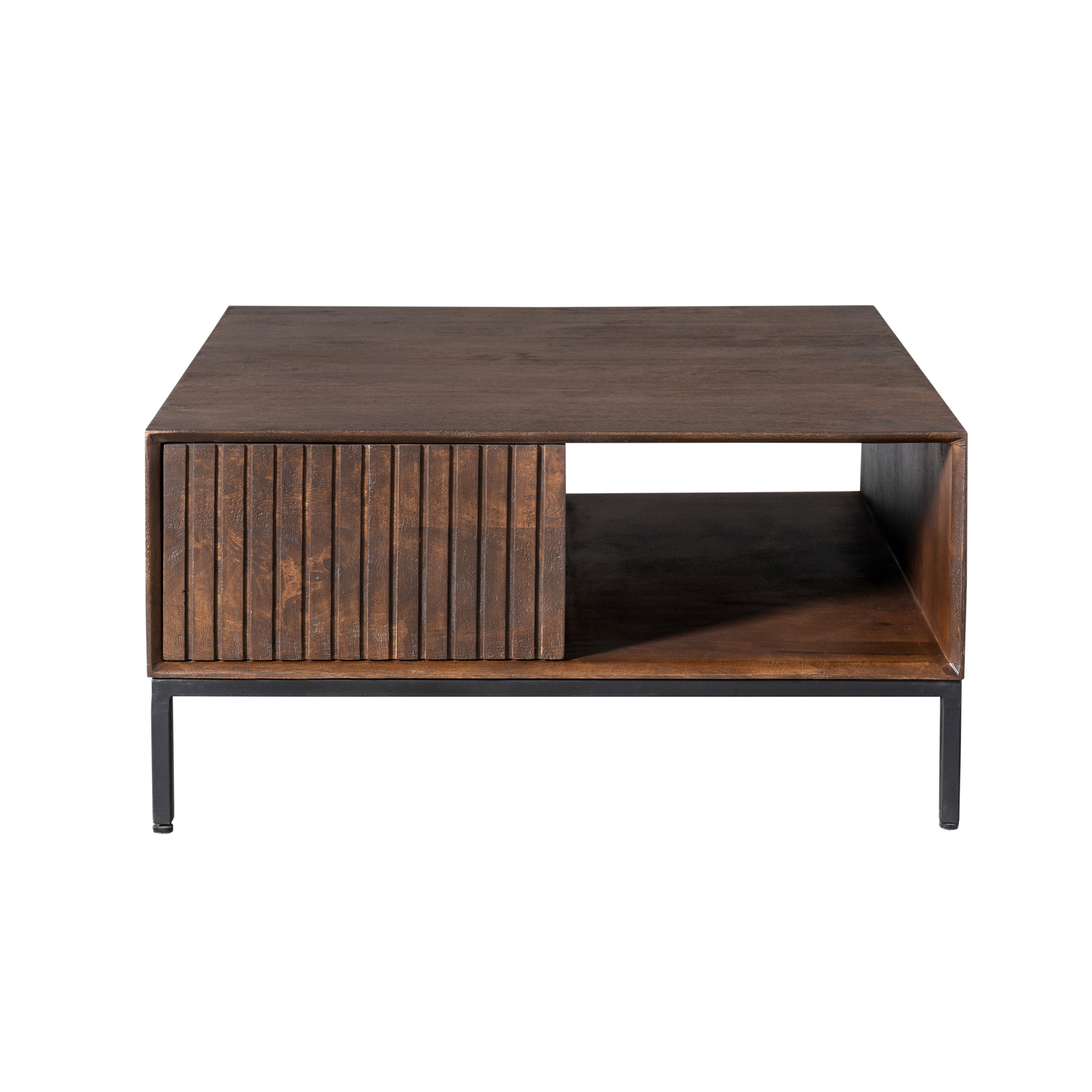 Table basse Madison Brune | 80 cm | Carrée - STF