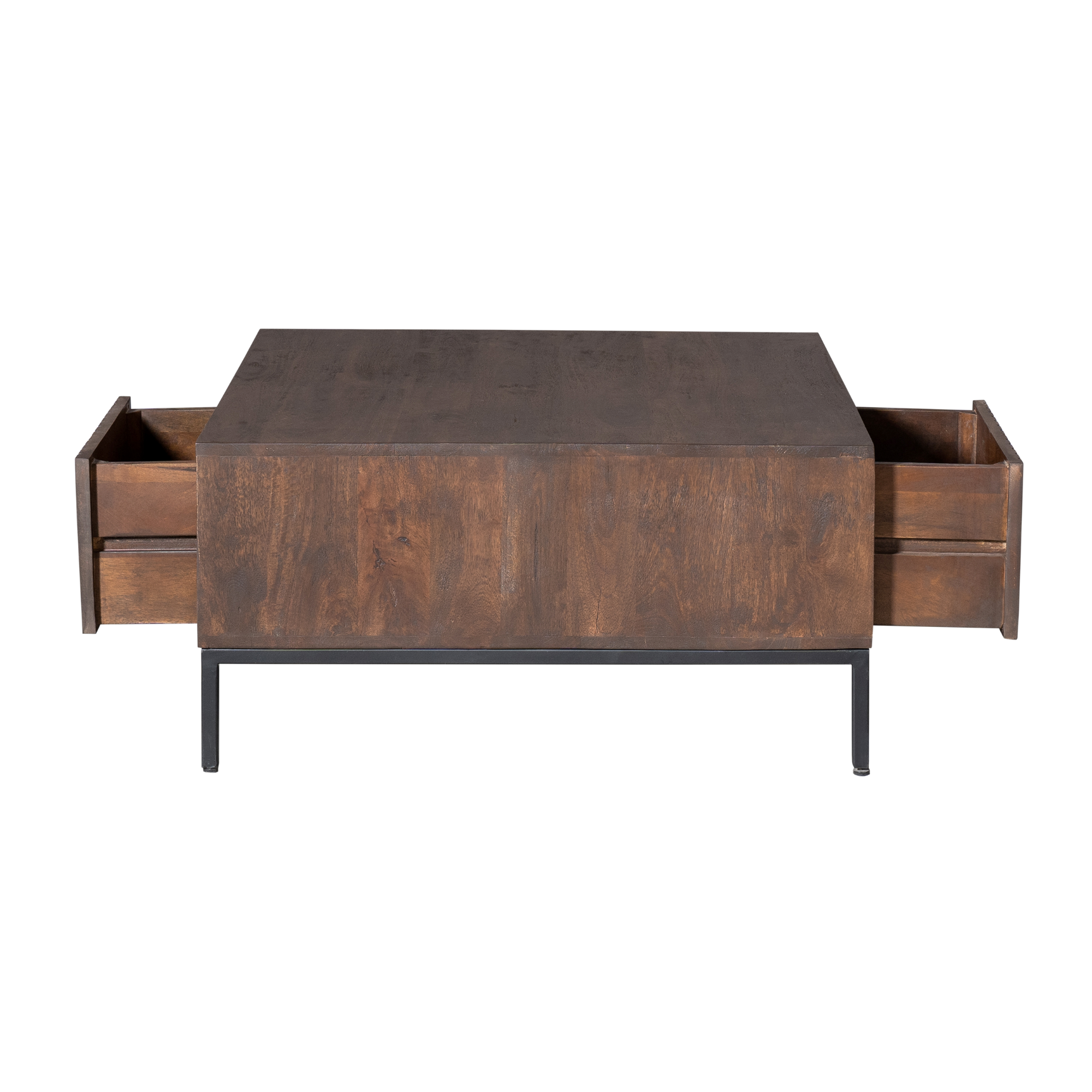 Table basse Madison Brune | 80 cm | Carrée - STF
