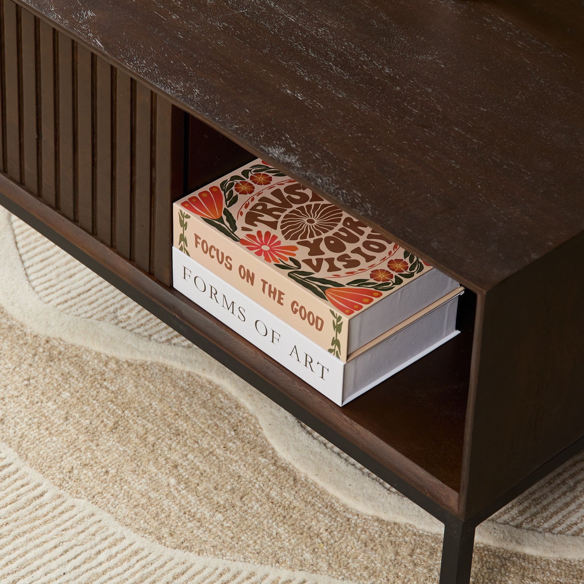 Table basse Madison Brune | 80 cm | Carrée - STF