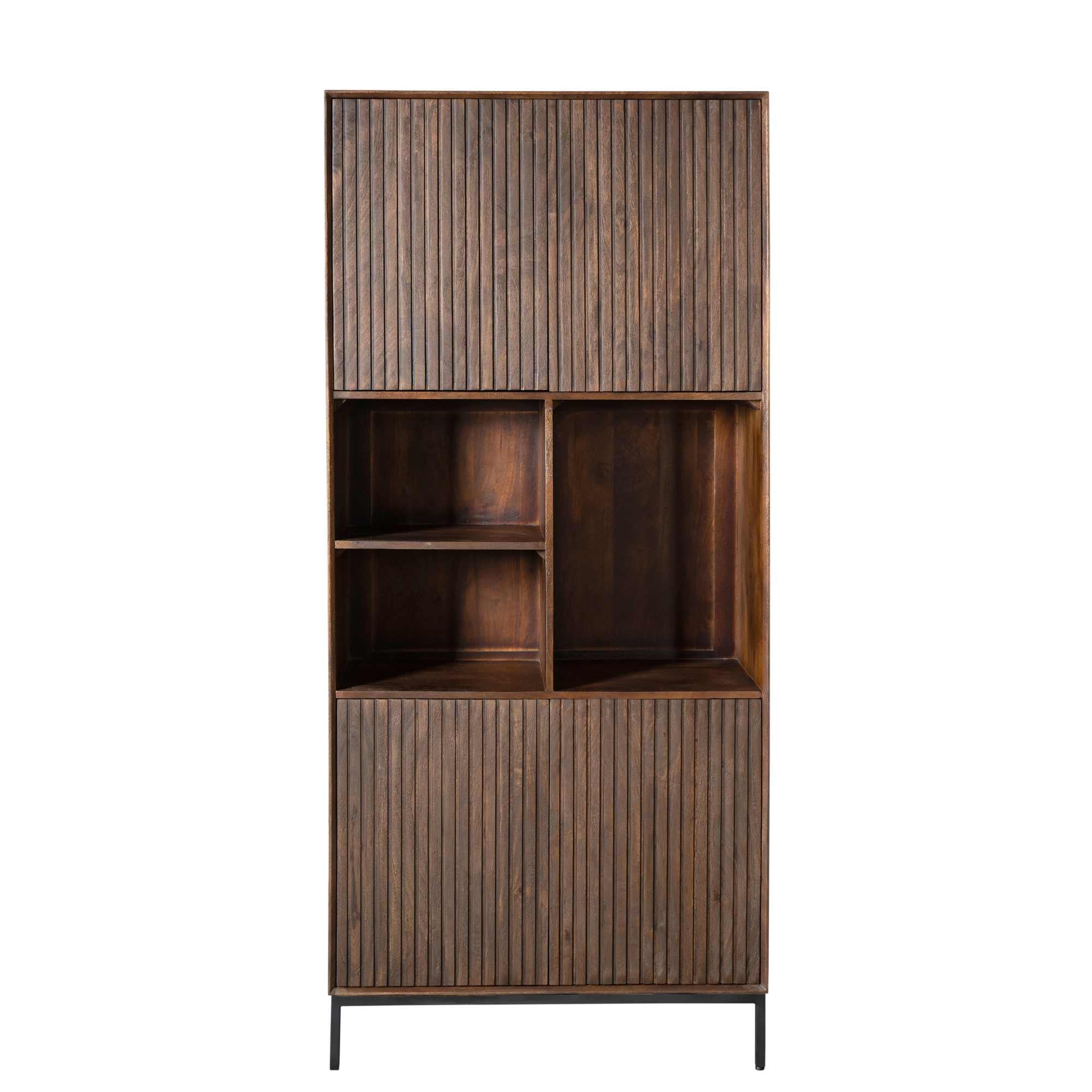 Vakkenkast Madison bruin | 90 cm - STF