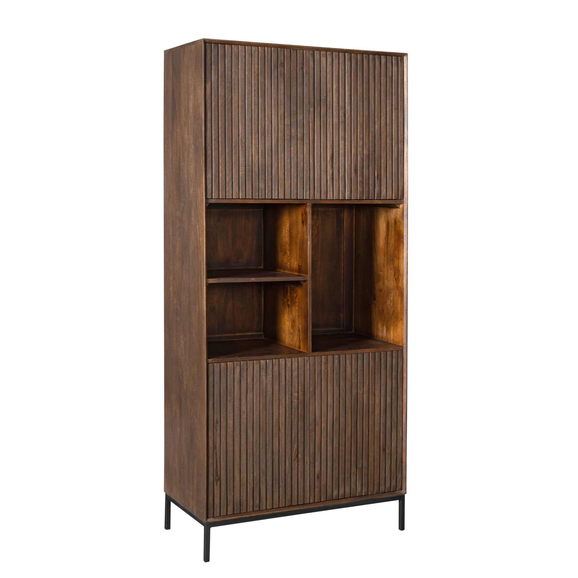 Vakkenkast Madison bruin | 90 cm - STF