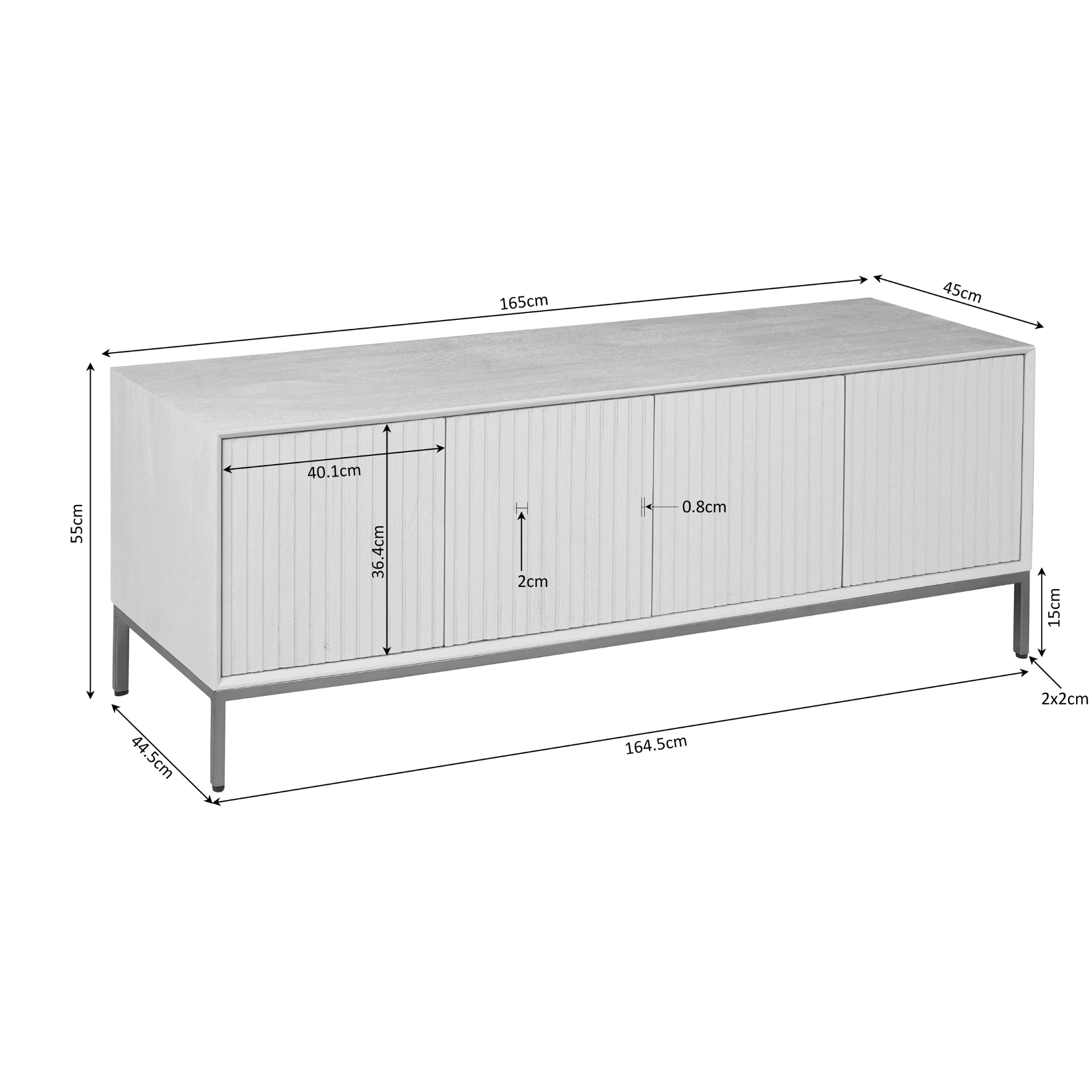 Tv-meubel Madison Natural | 165 cm - STF