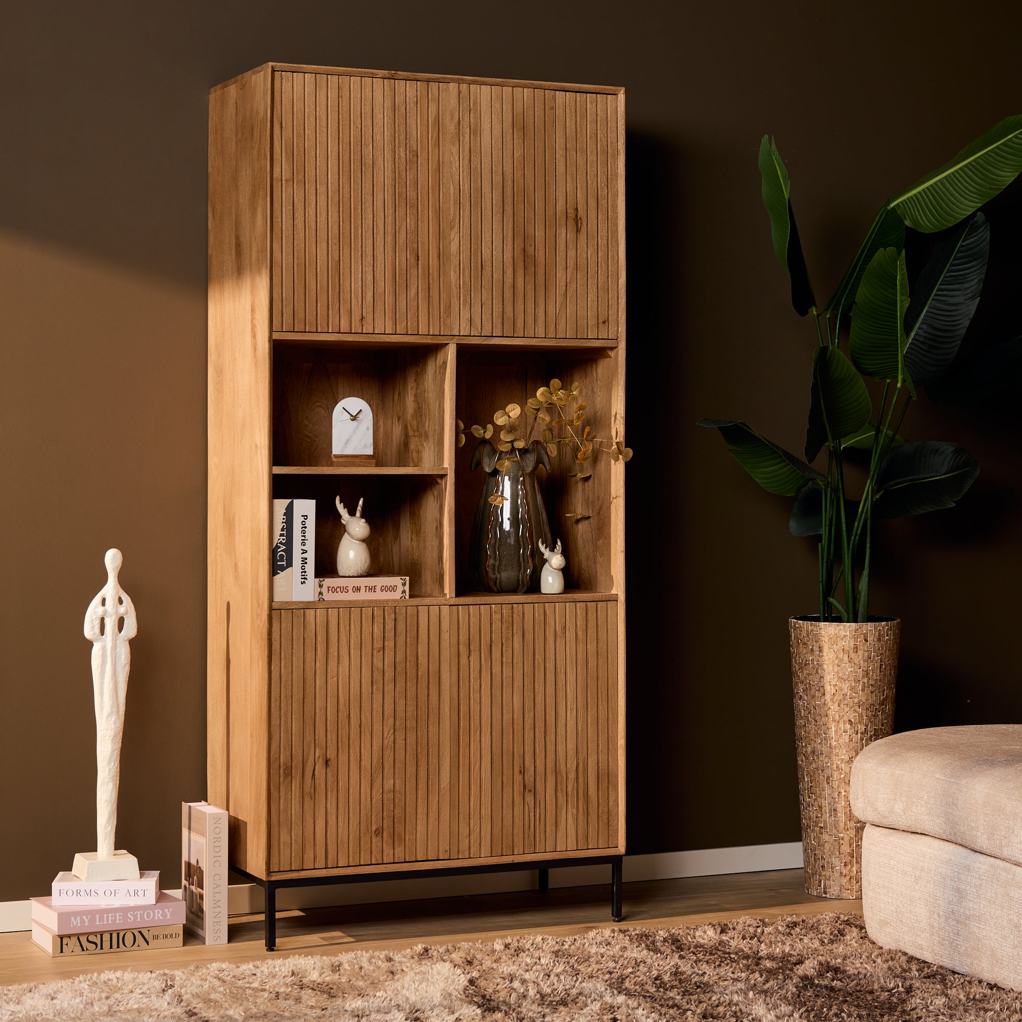 Vakkenkast Madison Naturel | 90 cm - STF