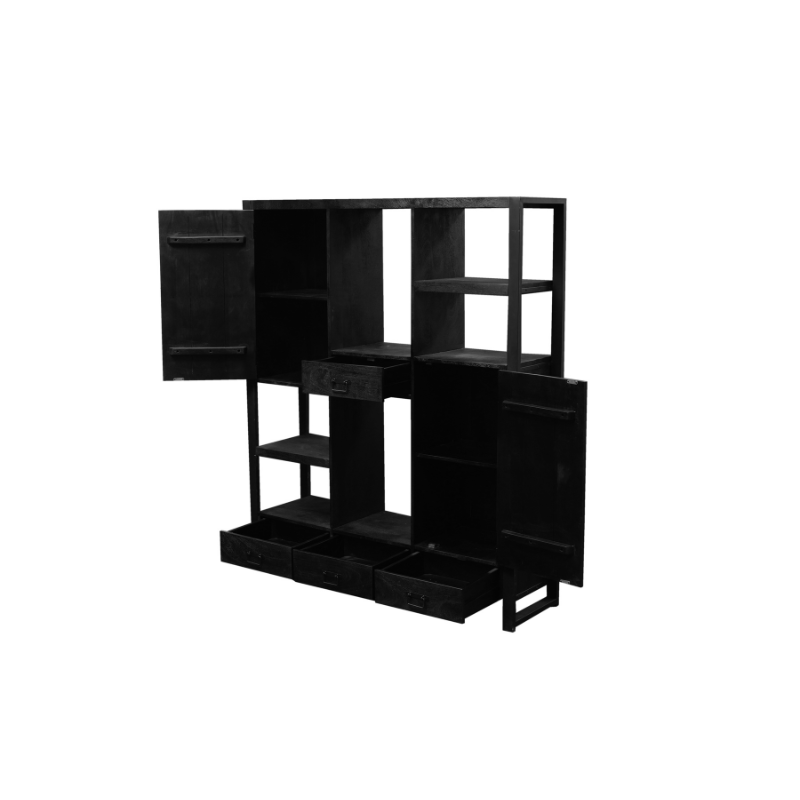 Boekenkast Boaz zwart - STF