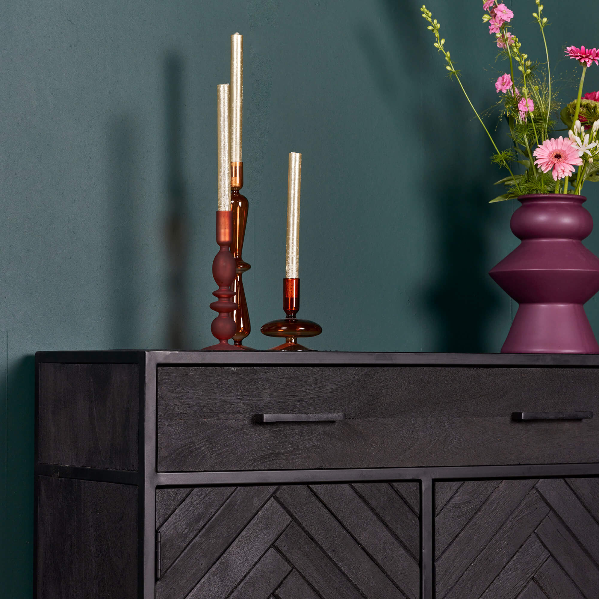 Bergkast New York | Mangohout en staal | 100 cm - STF