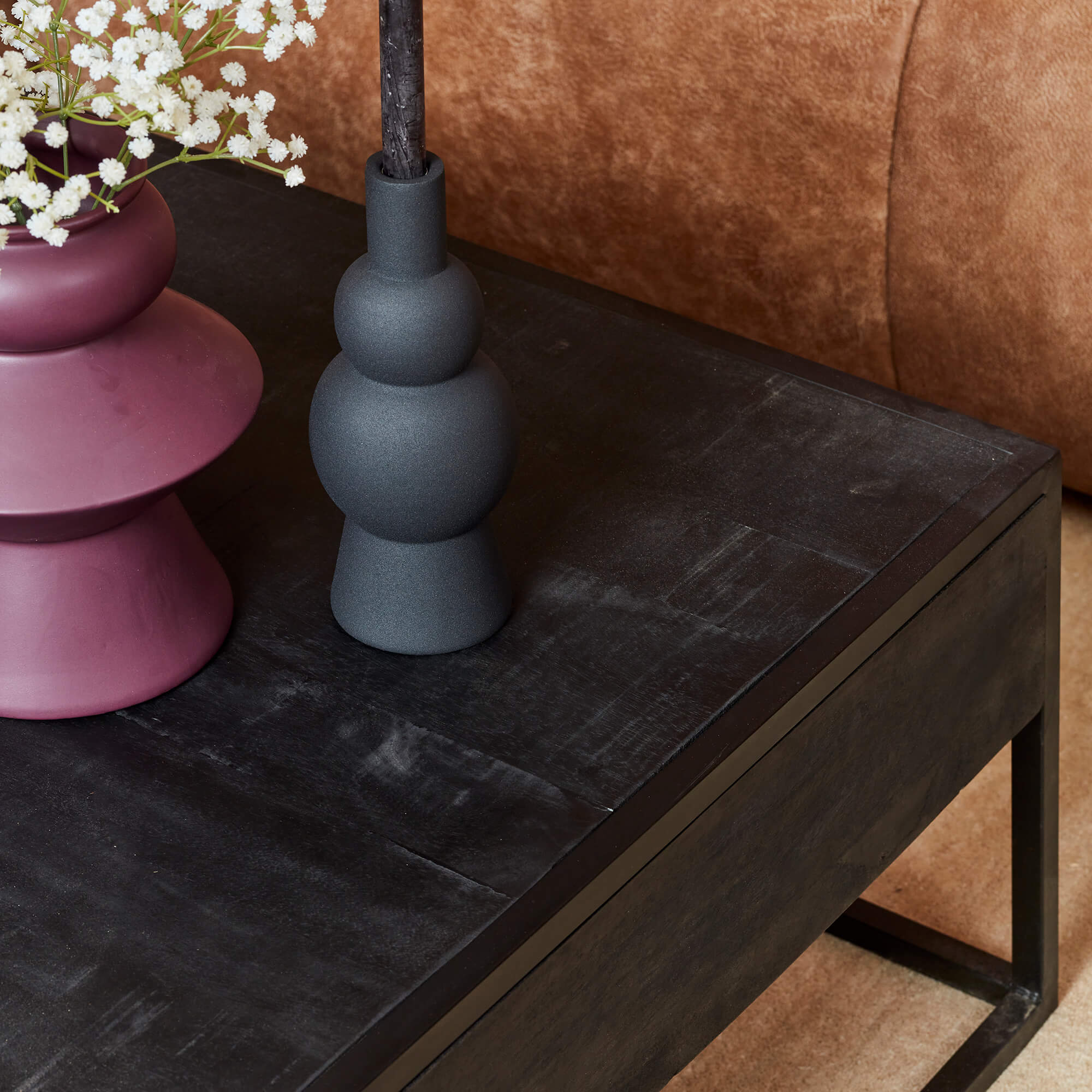 Salontafel Denver Zwart | 80x80 cm - STF